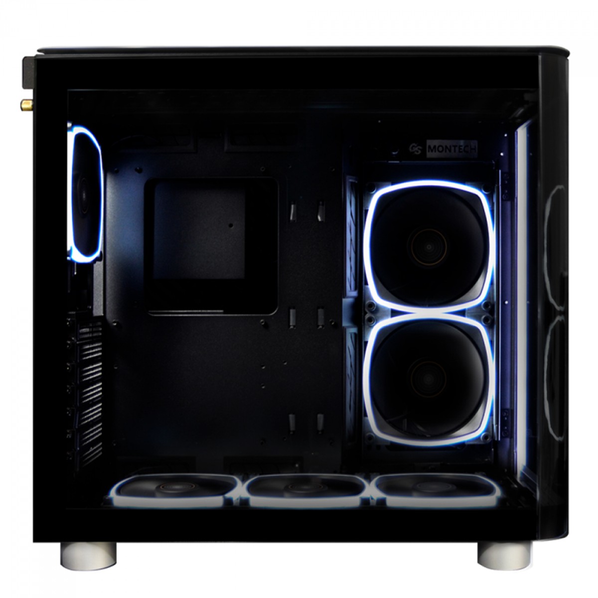 Gabinete Gamer Montech King 95 Ultra Gear Seekers Edition, Mid Tower, Vidro Temperado, ATX, Space Grey, Sem Fonte, Com 6 Fans