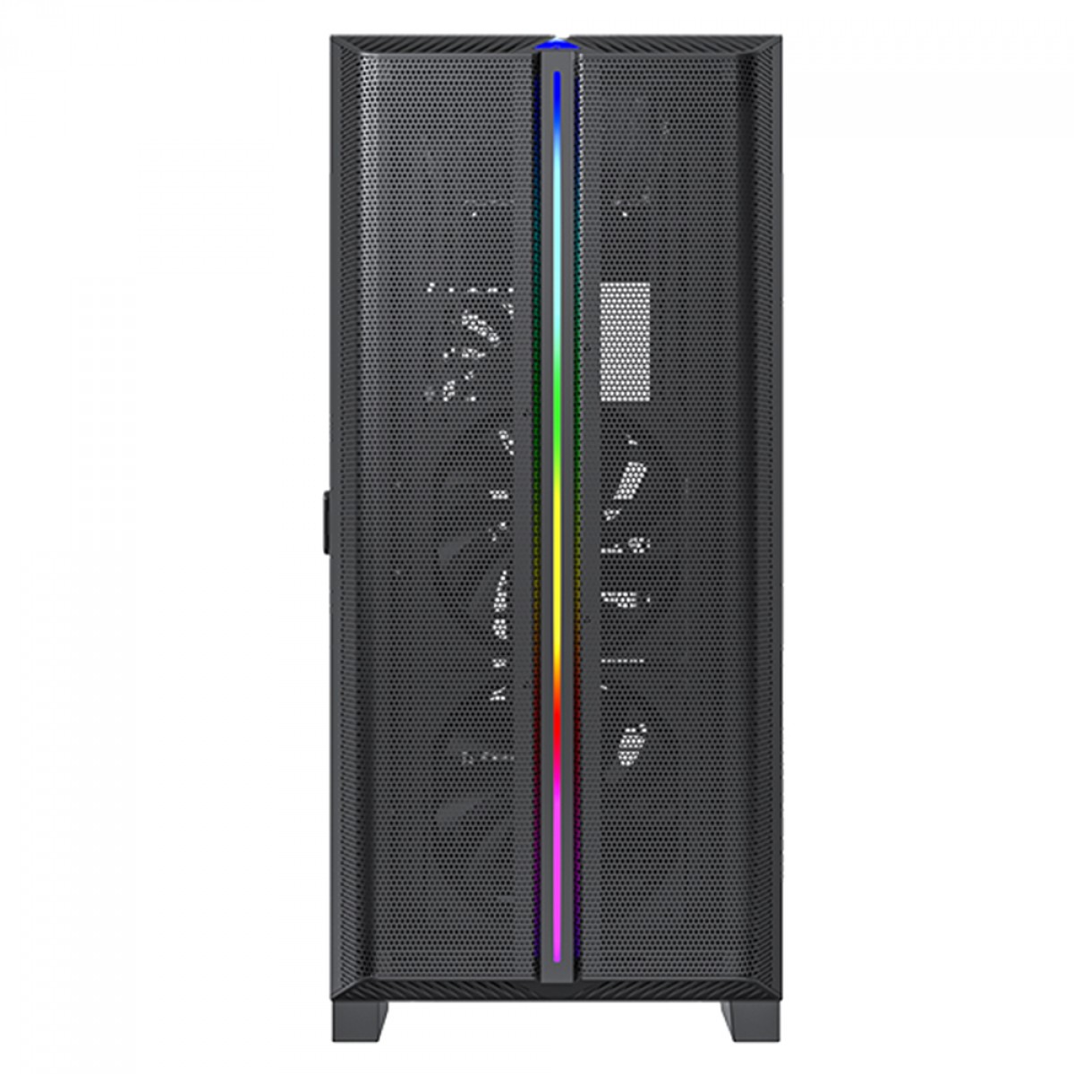 Gabinete Gamer Montech Sky One Lite, ARGB, Mid Tower, Vidro Temperado, ATX, Black, Sem Fonte, Com 3 Fans 