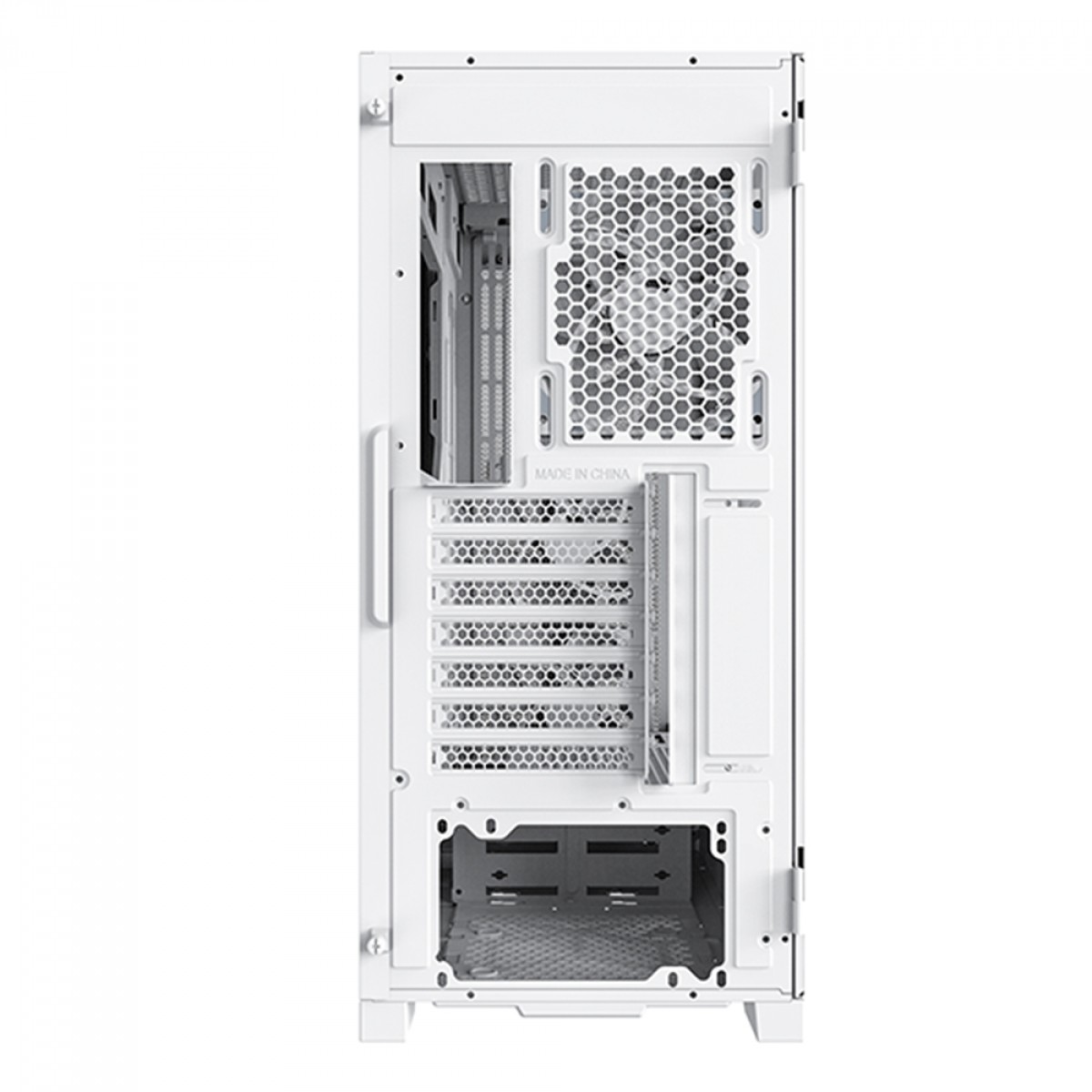 Gabinete Gamer Montech Sky One Lite, ARGB, Mid Tower, Vidro Temperado, ATX, White, Sem Fonte, Com 3 Fans 