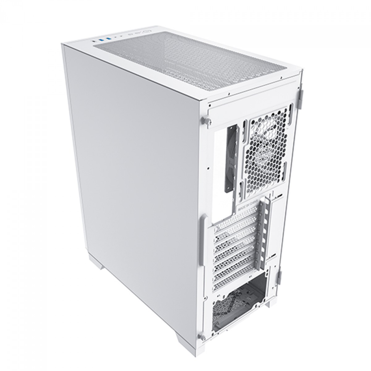 Gabinete Gamer Montech Sky One Lite, ARGB, Mid Tower, Vidro Temperado, ATX, White, Sem Fonte, Com 3 Fans 