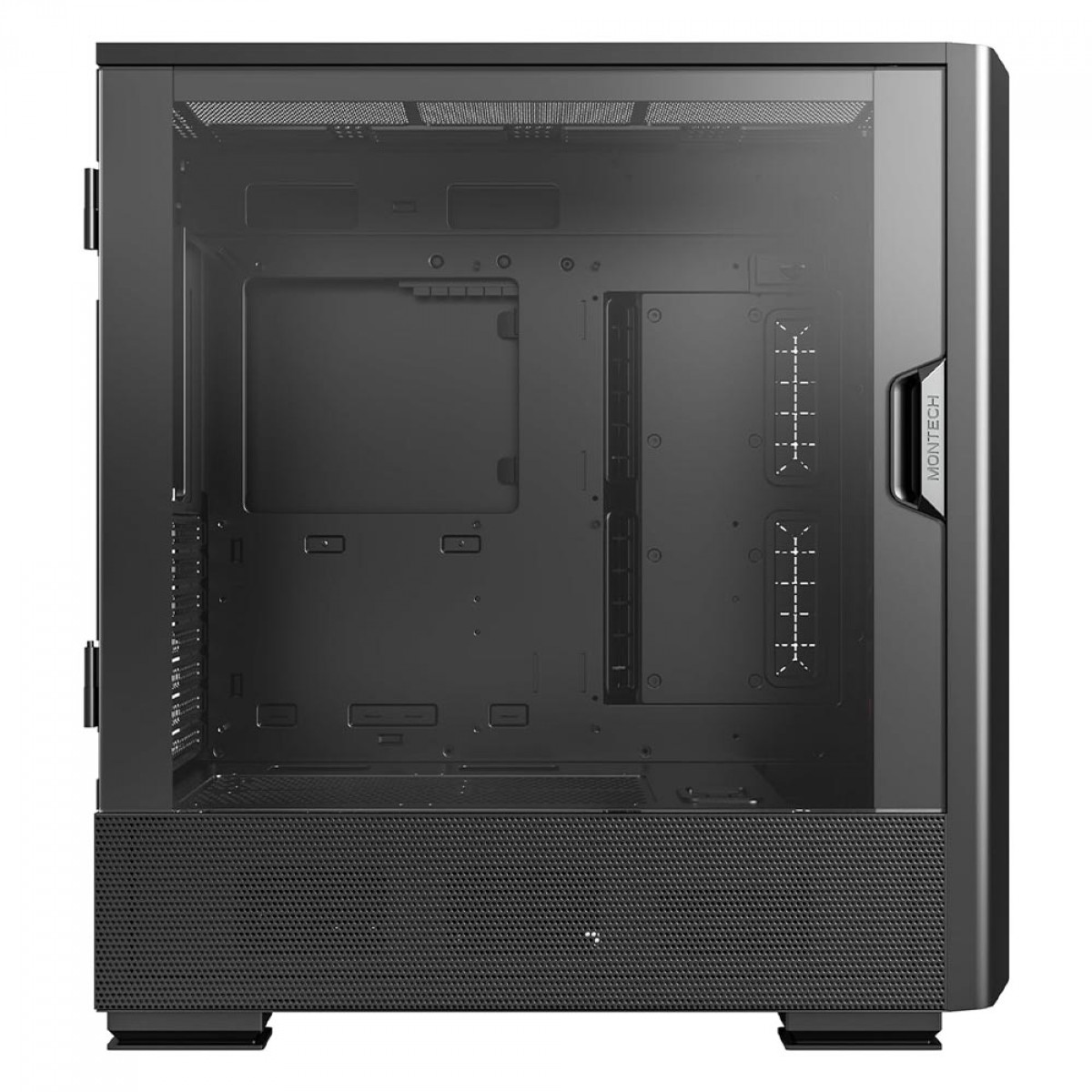 Gabinete Gamer Montech Sky Two GX, Mid Tower, Vidro Temperado, E-ATX, Black, Sem Fonte, Com 3 Fans ARGB