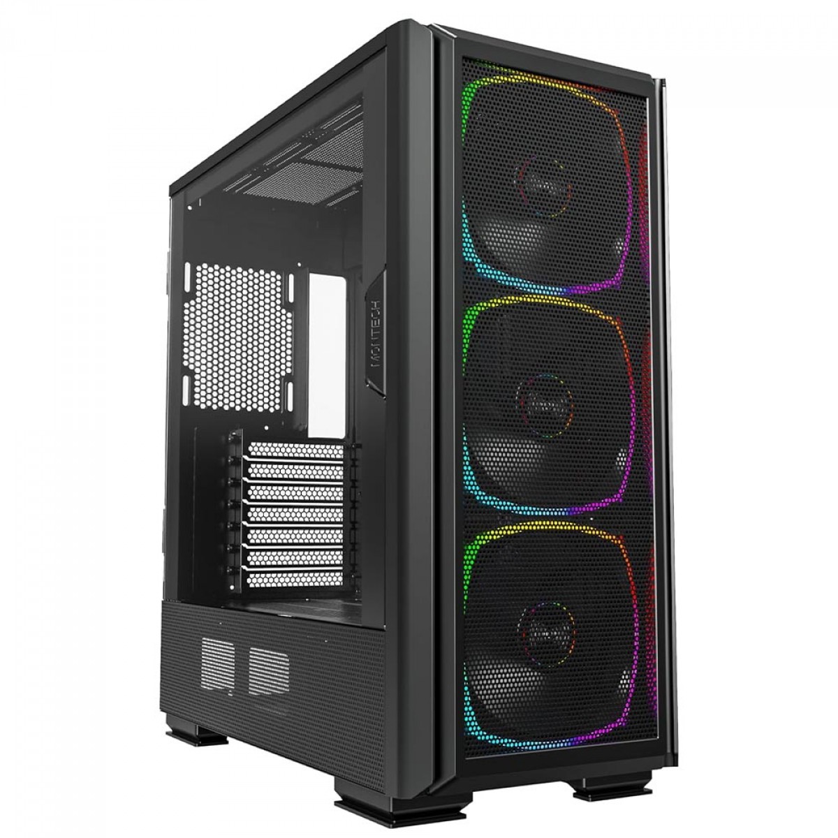 Gabinete Gamer Montech Sky Two GX, Mid Tower, Vidro Temperado, E-ATX, Black, Sem Fonte, Com 3 Fans ARGB