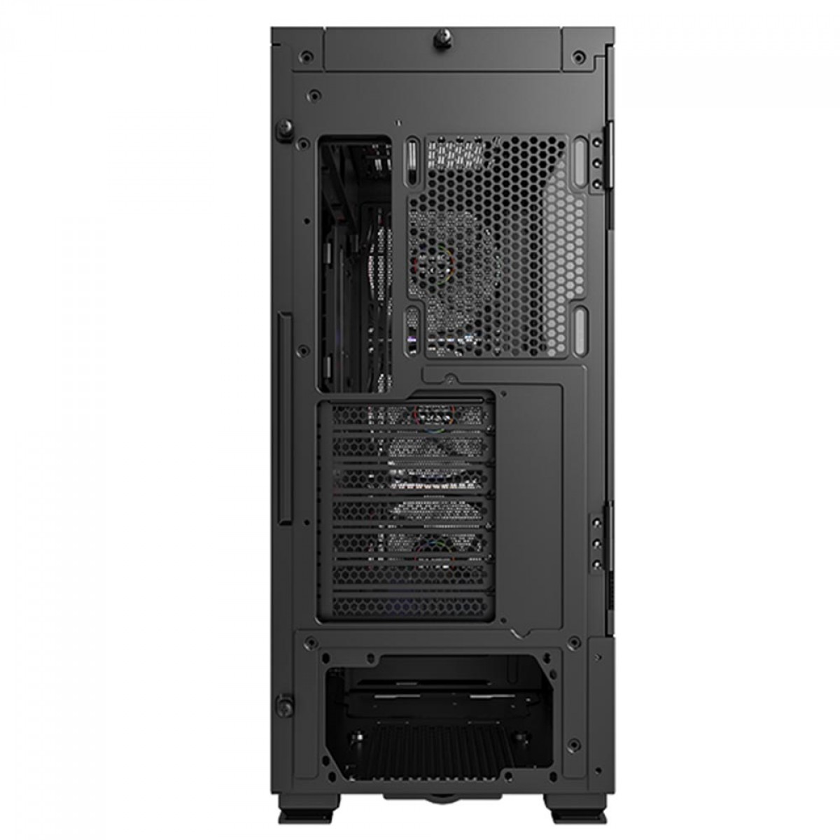 Gabinete Gamer Montech Sky Two GX, Mid Tower, Vidro Temperado, E-ATX, Black, Sem Fonte, Com 3 Fans ARGB