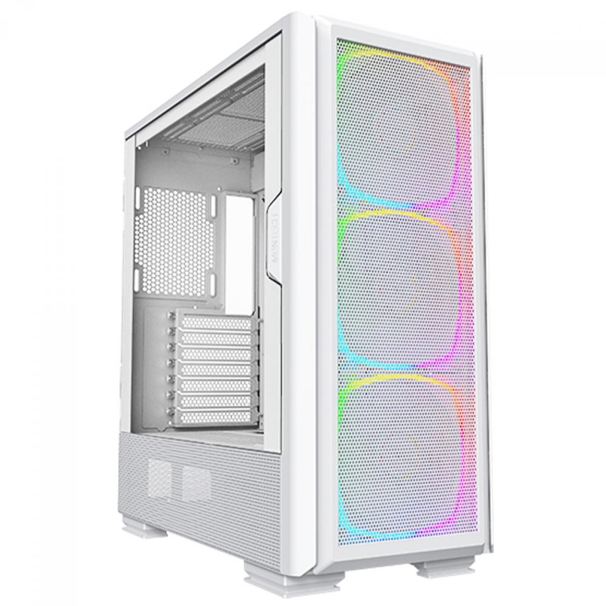 Gabinete Gamer Montech Sky Two GX, Mid Tower, Vidro Temperado, E-ATX, White, Sem Fonte, Com 3 Fans ARGB