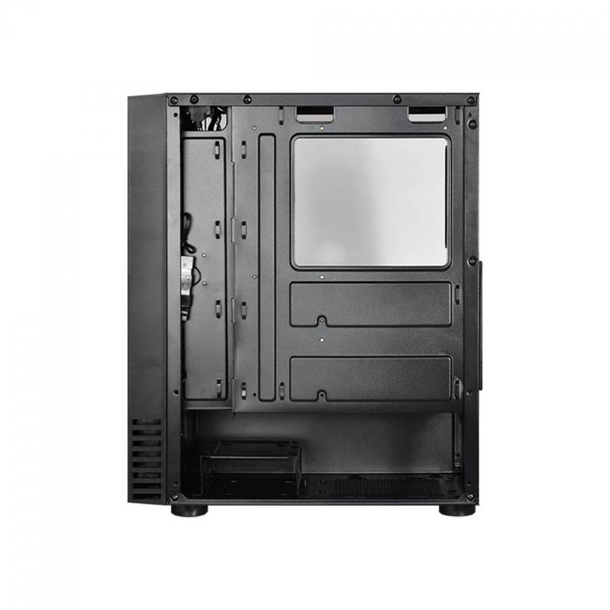 Gabinete Gamer Montech X2 MESH, Mid Tower, Vidro Temperado, Black, ATX, Sem Fonte, Com 3 Fans Rainbow
