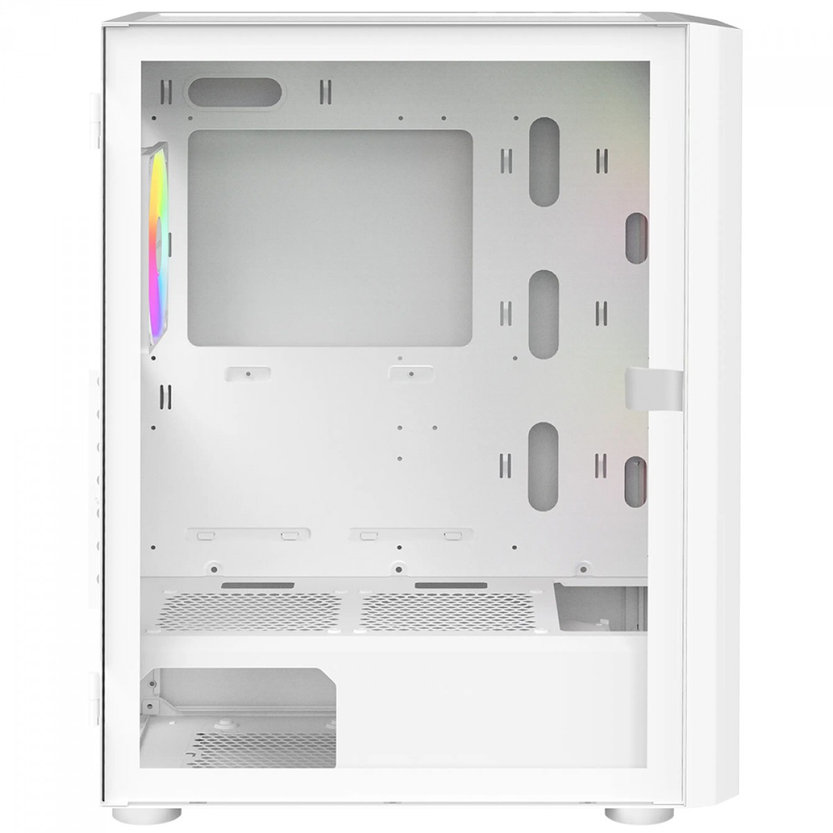 Gabinete Gamer Montech X2 Plus, Vidro Temperado, Mid Tower, ATX, Com 3 Fans ARGB, Branco