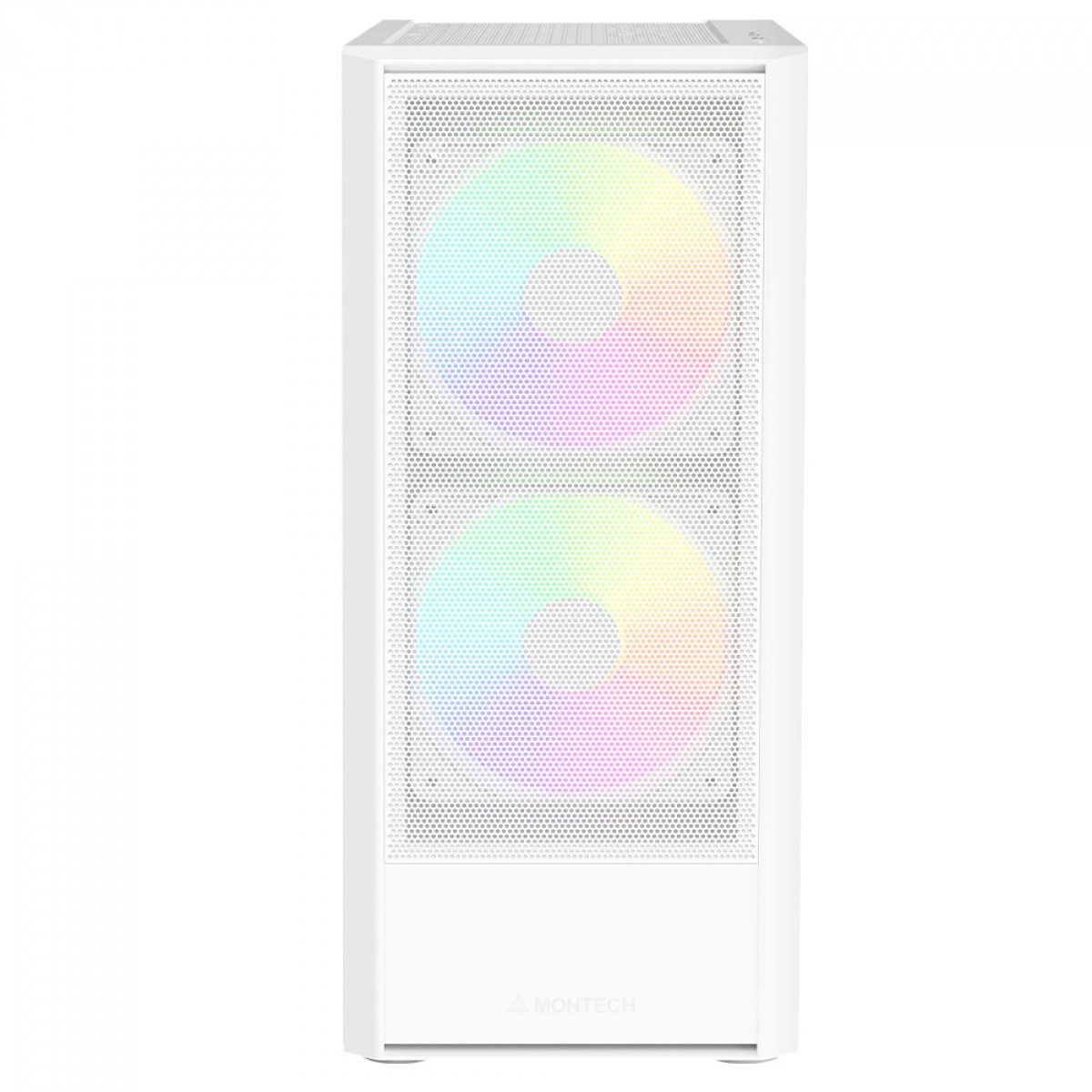Gabinete Gamer Montech X2 Plus, Vidro Temperado, Mid Tower, ATX, Com 3 Fans ARGB, Branco