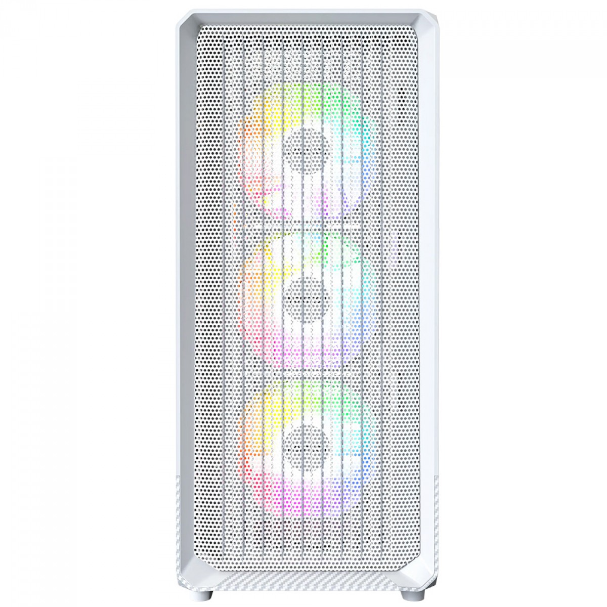 Gabinete Gamer Montech X5, Mid Tower, E-ATX, Sem Fonte, Com 4 Fans ARGB, Branco