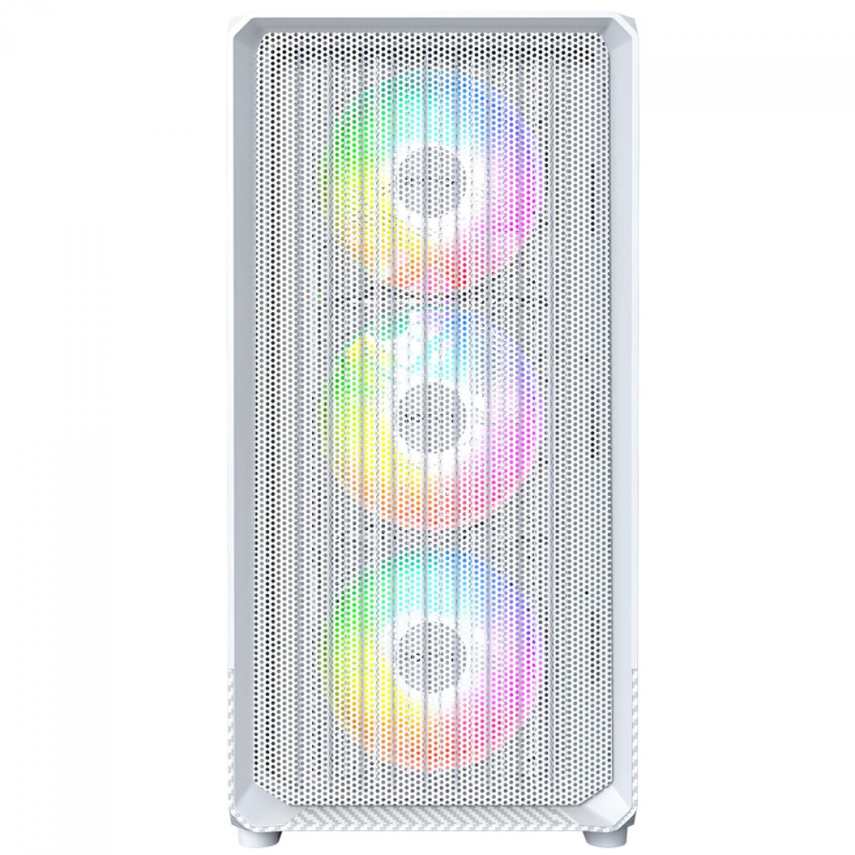 Gabinete Gamer Montech X5M, Mid Tower, mATX, Sem Fonte, Com 4 Fans ARGB, Branco