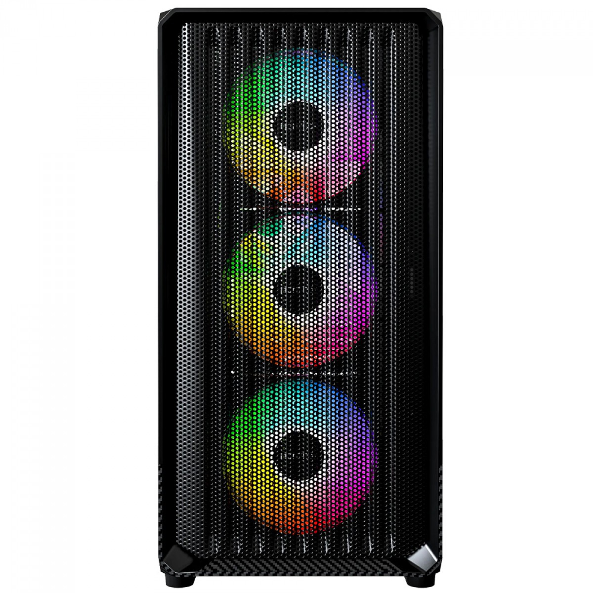 Gabinete Gamer Montech X5M, Mid Tower, mATX, Sem Fonte, Com 4 Fans ARGB, Preto