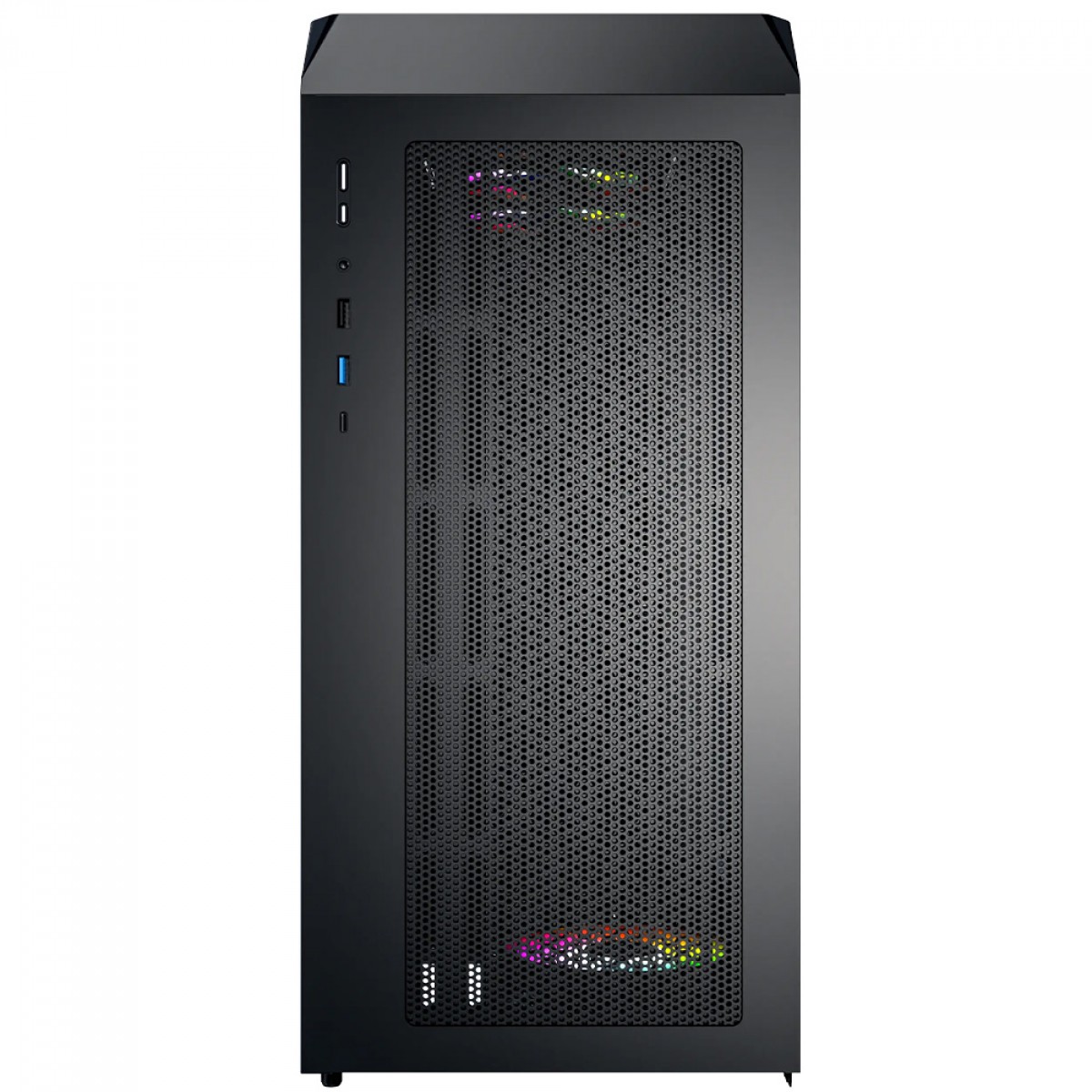 Gabinete Gamer Montech X5M, Mid Tower, mATX, Sem Fonte, Com 4 Fans ARGB, Preto