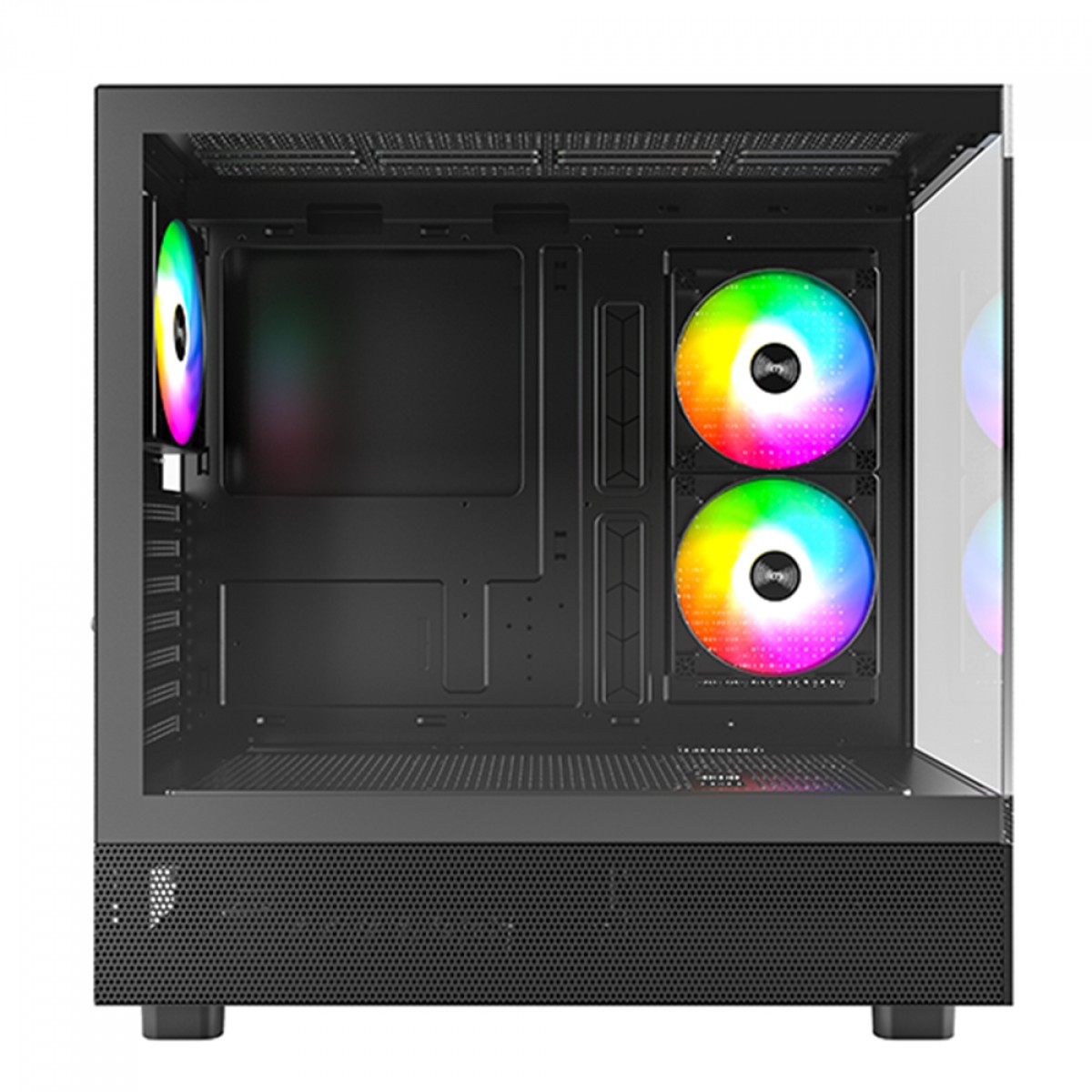 Gabinete Gamer Montech XR, Mid Tower, Black, ATX, Com 3 Fans, Vidro Temperado, XR (B)