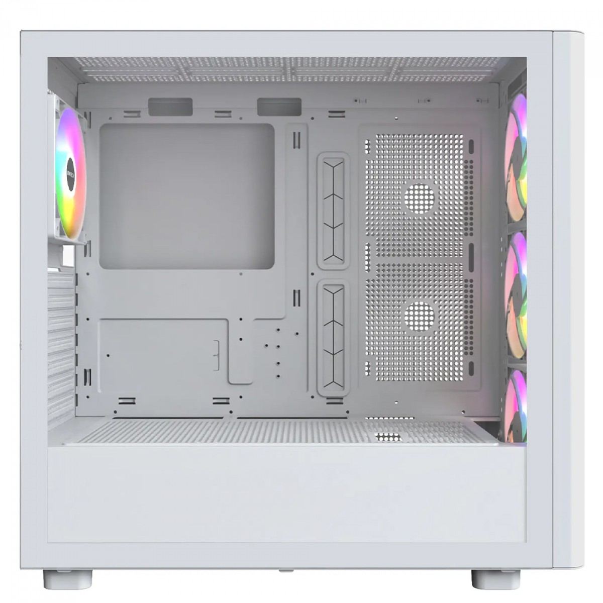 Gabinete Gamer Montech XR Wood, Mid Tower, ATX, Sem Fonte, Com 4 Fans ARGB, Branco