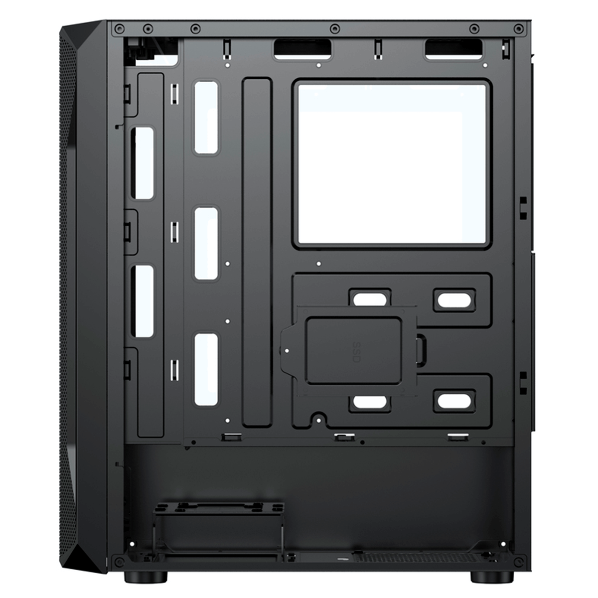 Gabinete Gamer Ninja AERO, RGB, Mid Tower, Vidro Temperado, ATX, Sem Fonte, Com 3 Fans