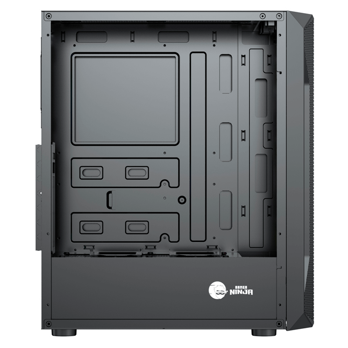 Gabinete Gamer Ninja AERO, RGB, Mid Tower, Vidro Temperado, ATX, Sem Fonte, Com 3 Fans