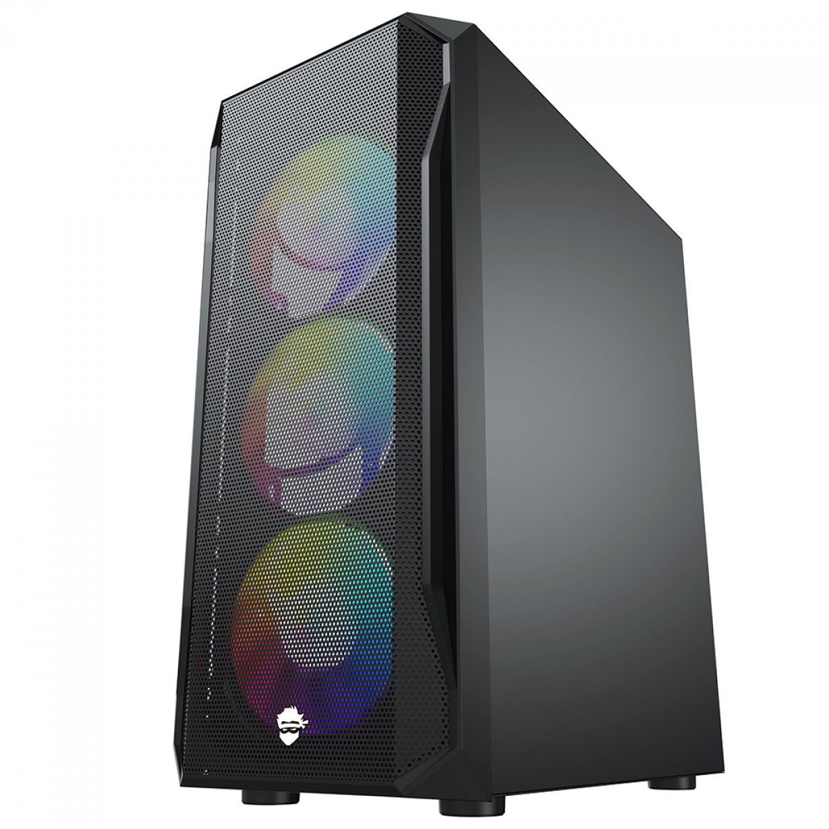 Gabinete Gamer Ninja AERO, RGB, Mid Tower, Vidro Temperado, ATX, Sem Fonte, Com 3 Fans