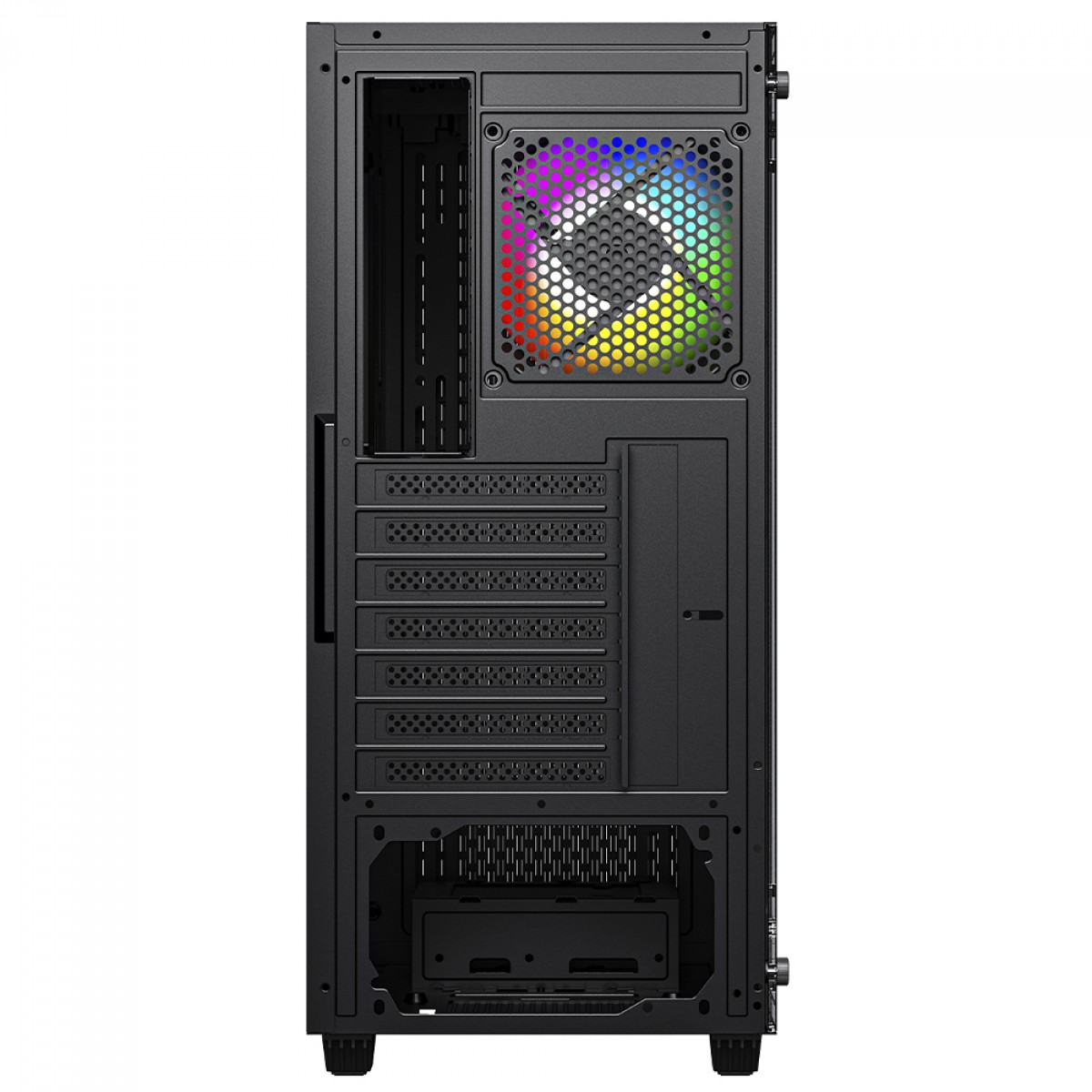 Gabinete Gamer Ninja Air X, Mid Tower, Vidro Temperado, ATX, Black, Sem Fonte, Com 4 Fans