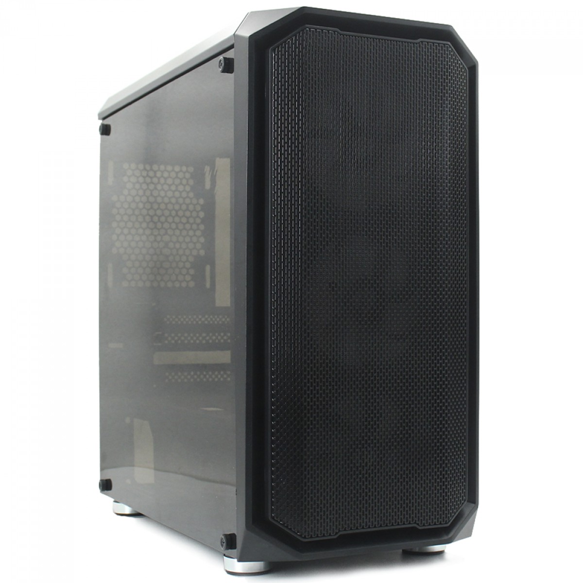 Gabinete Gamer Ninja Apolo, Mid Tower, RGB, mATX, Black, Sem Fonte, Com 3 Fans