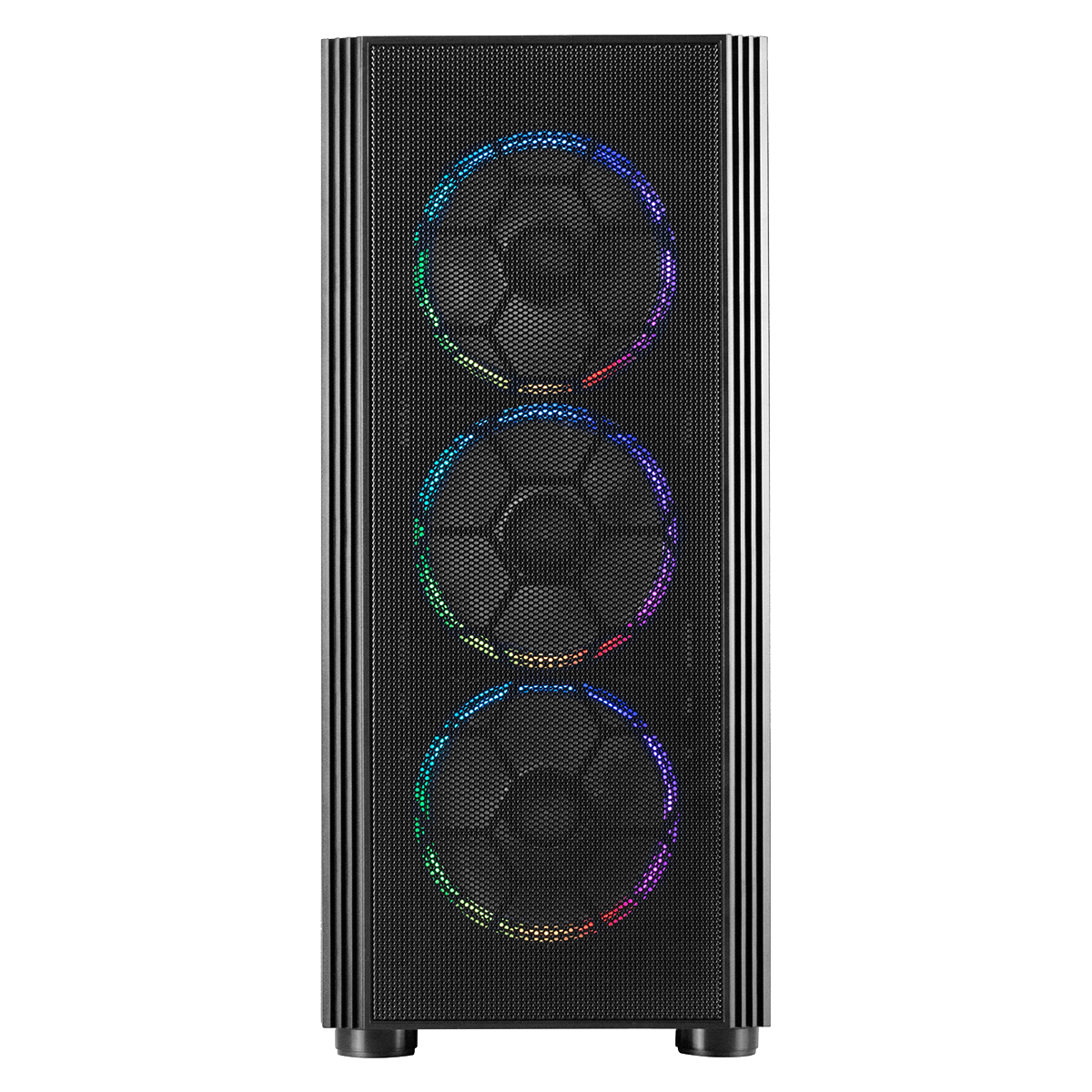 Gabinete Gamer Ninja Ares, Mid Tower, RGB, ATX, Black, Sem Fonte, Com 3 Fans