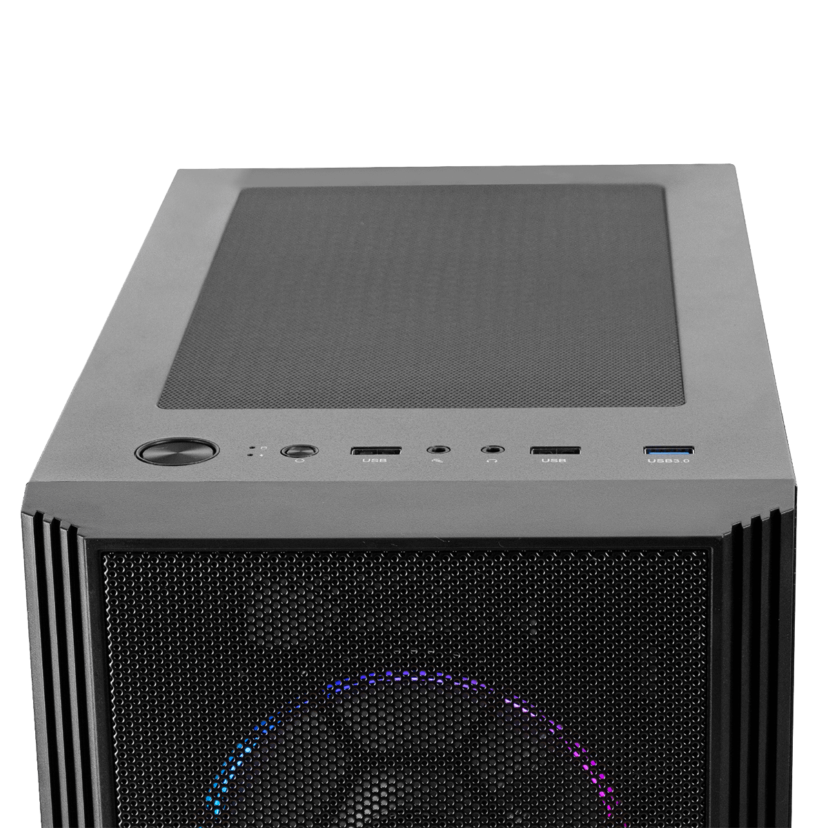 Gabinete Gamer Ninja Ares, Mid Tower, RGB, ATX, Black, Sem Fonte, Com 3 Fans