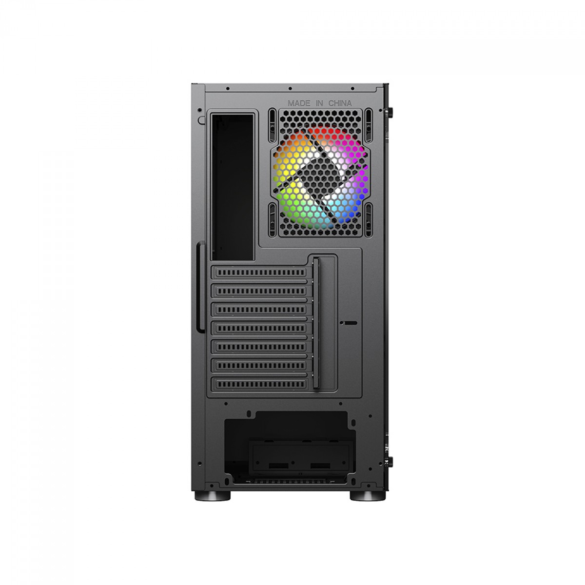 Gabinete Gamer Ninja Cloud, Mid Tower, Vidro Temperado, ATX, Black, Sem Fonte, Com 4 Fans ARGB