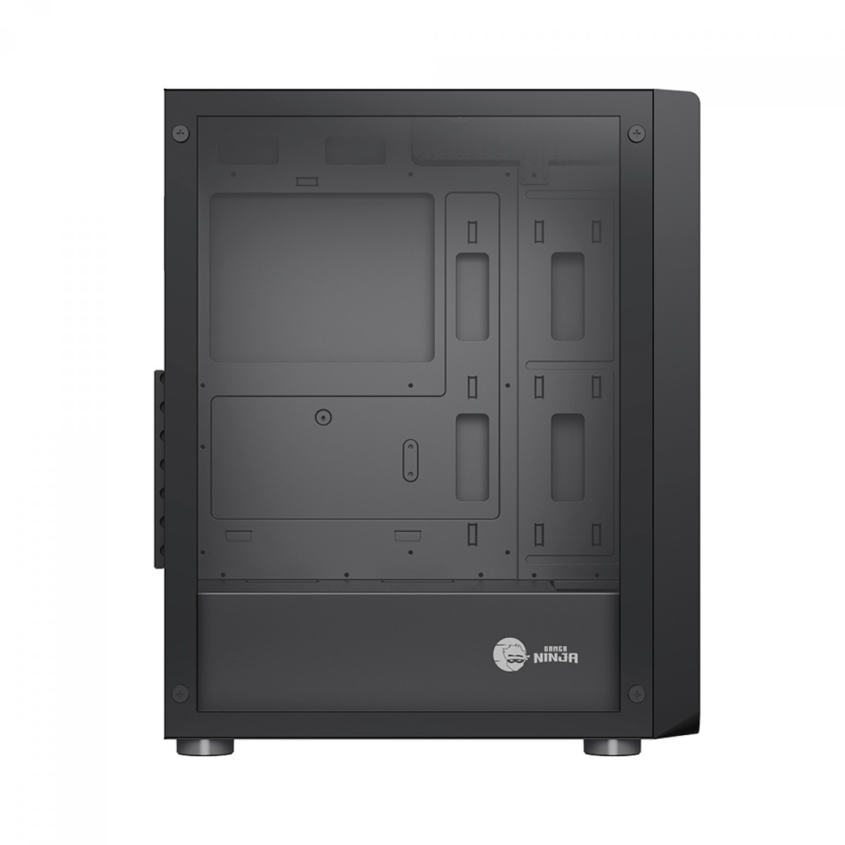 Gabinete Gamer Ninja Cloud, Mid Tower, Vidro Temperado, ATX, Black, Sem Fonte, Sem Fan