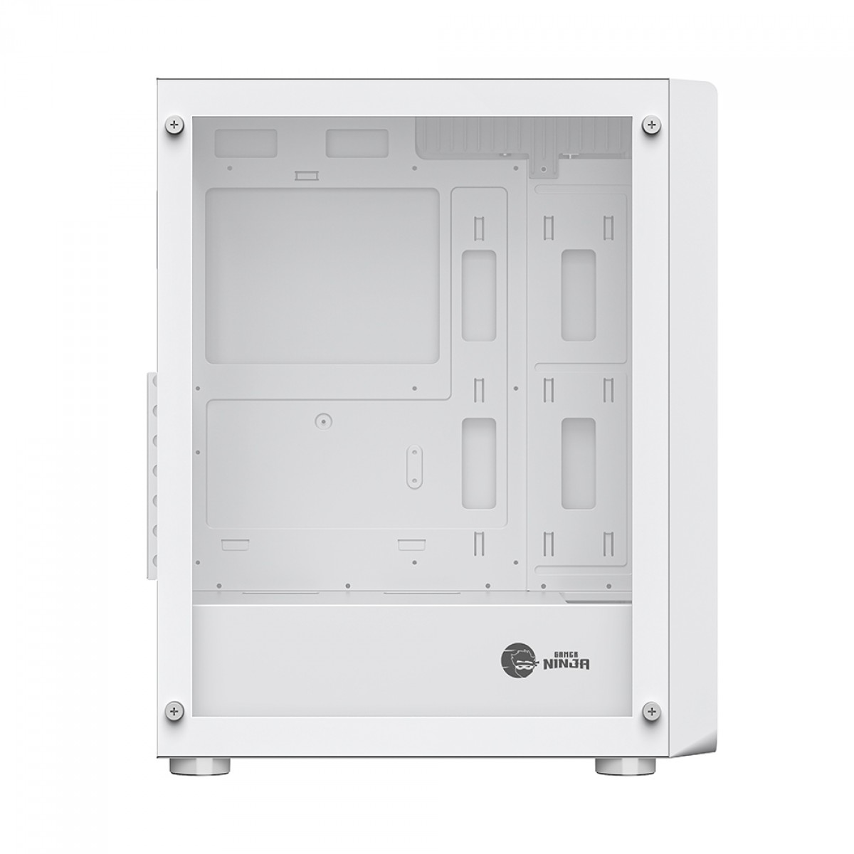 Gabinete Gamer Ninja Cloud, Mid Tower, Vidro Temperado, ATX, White, Sem Fonte, Sem Fan