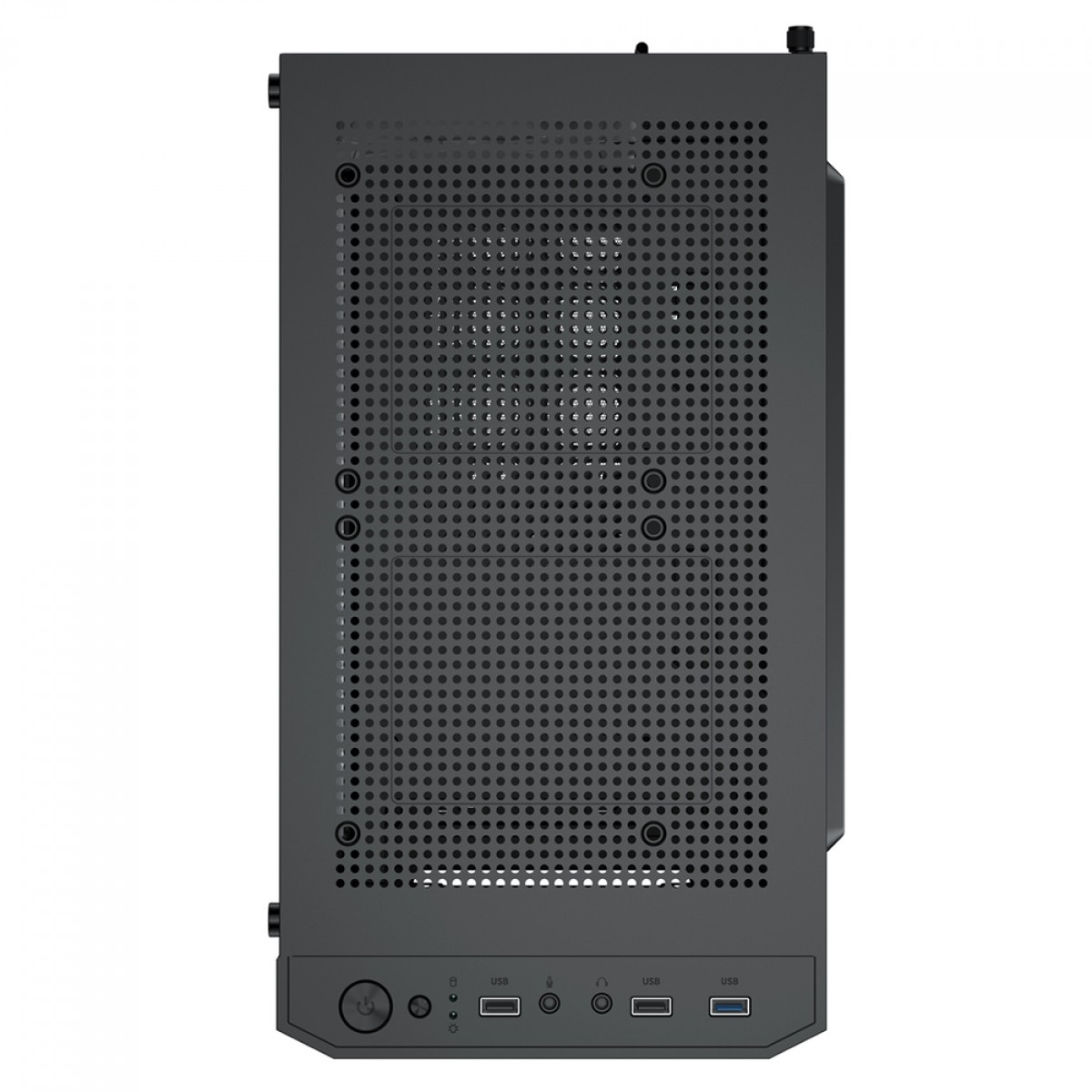 Gabinete Gamer Ninja Eraser, RGB, Mid Tower, Vidro Temperado, ATX, Sem Fonte, Com 1 Fan, GN-CS-ERMTB1F