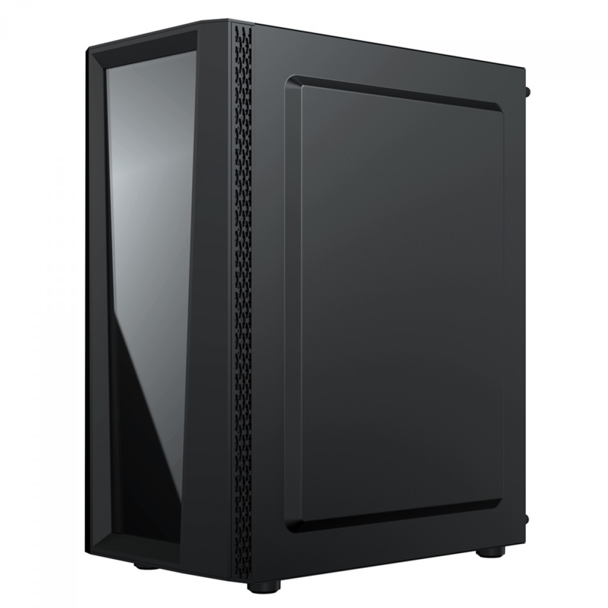 Gabinete Gamer Ninja Eraser, RGB, Mid Tower, Vidro Temperado, ATX, Sem Fonte, Com 1 Fan, GN-CS-ERMTB1F