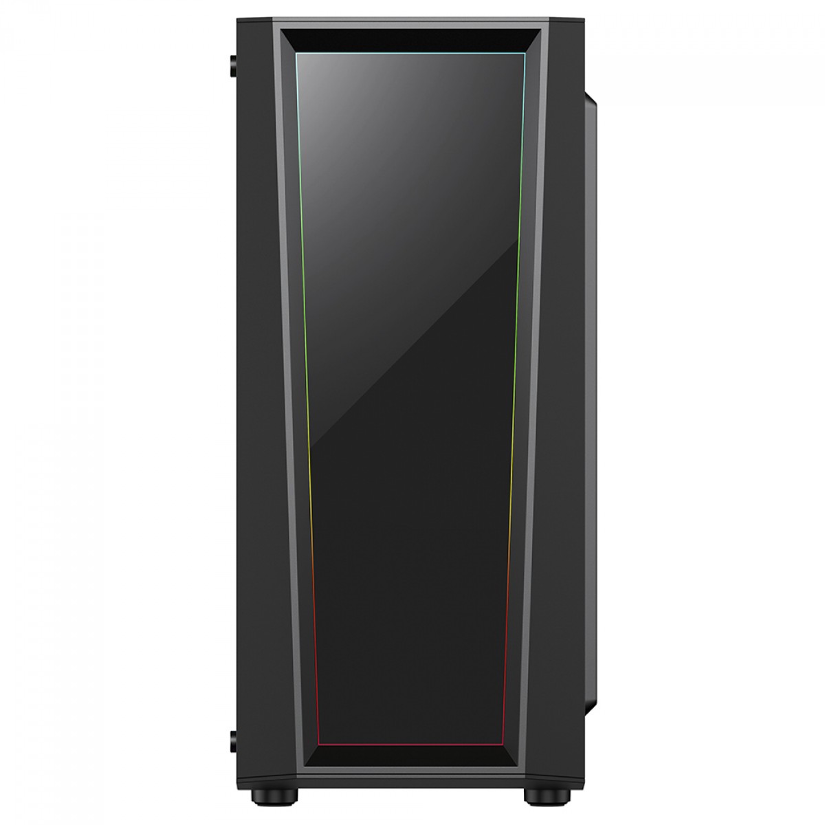 Gabinete Gamer Ninja Eraser, RGB, Mid Tower, Vidro Temperado, ATX, Sem Fonte, Com 1 Fan, GN-CS-ERMTB1F