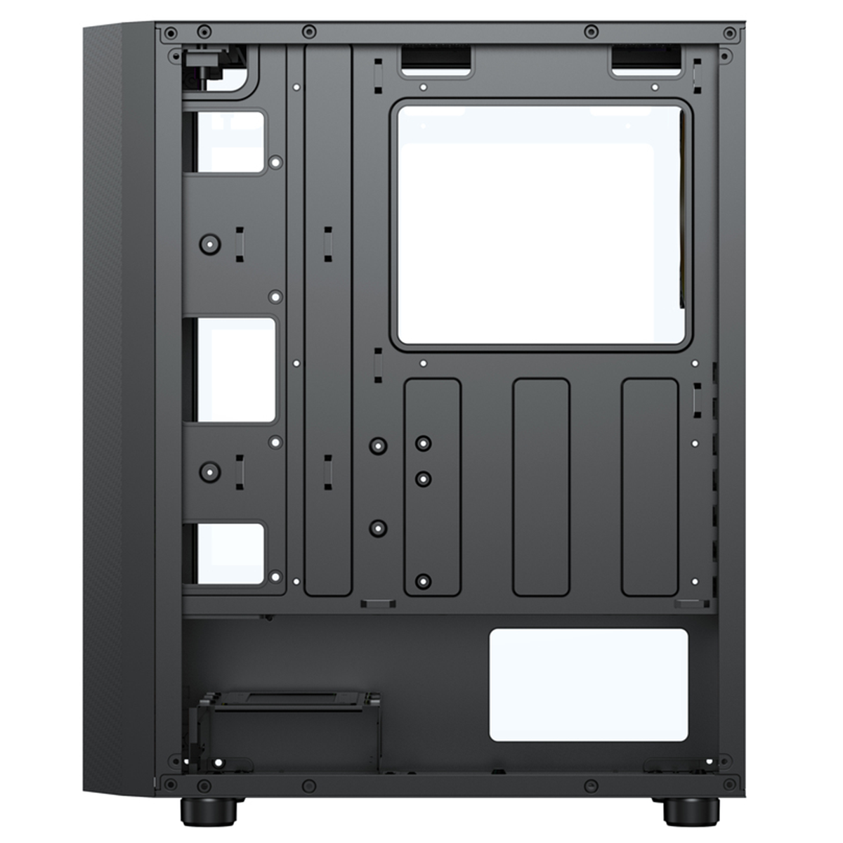Gabinete Gamer Ninja Flash, RGB, Mid Tower, Vidro Temperado, ATX, Sem Fonte, Com 1 Fan, GN-CS-FLMTB1F