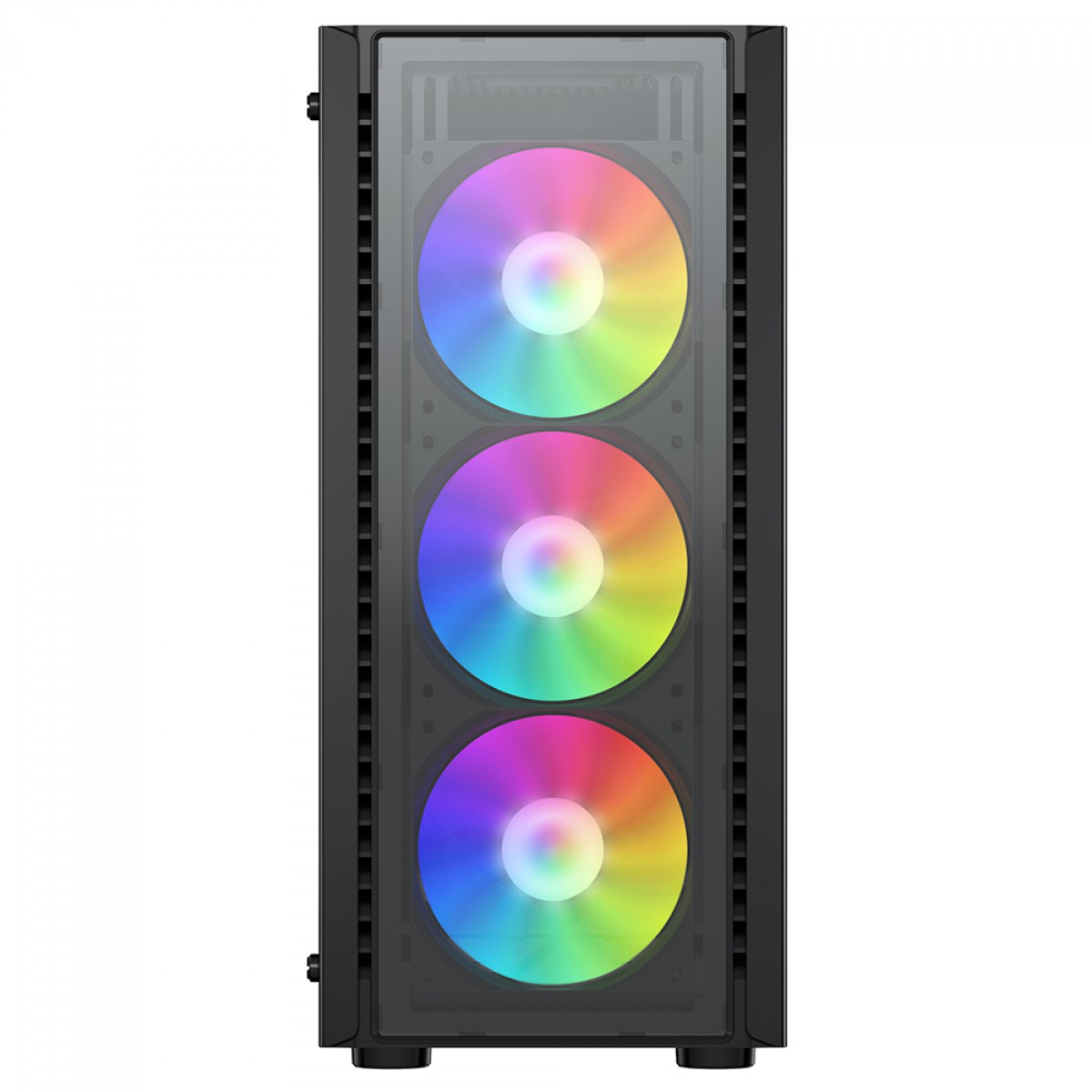 Gabinete Gamer Ninja FÚRIA, RGB, Mid Tower, Vidro Temperado, ATX, Sem Fonte, Com 3 Fans, GN-CS-FRMTB3F