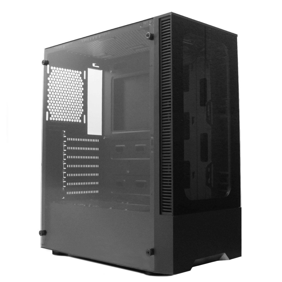 Gabinete Gamer Ninja Goemon, Mid Tower, Vidro Temperado, ATX, Black, Sem Fonte, Sem Fan, T004G