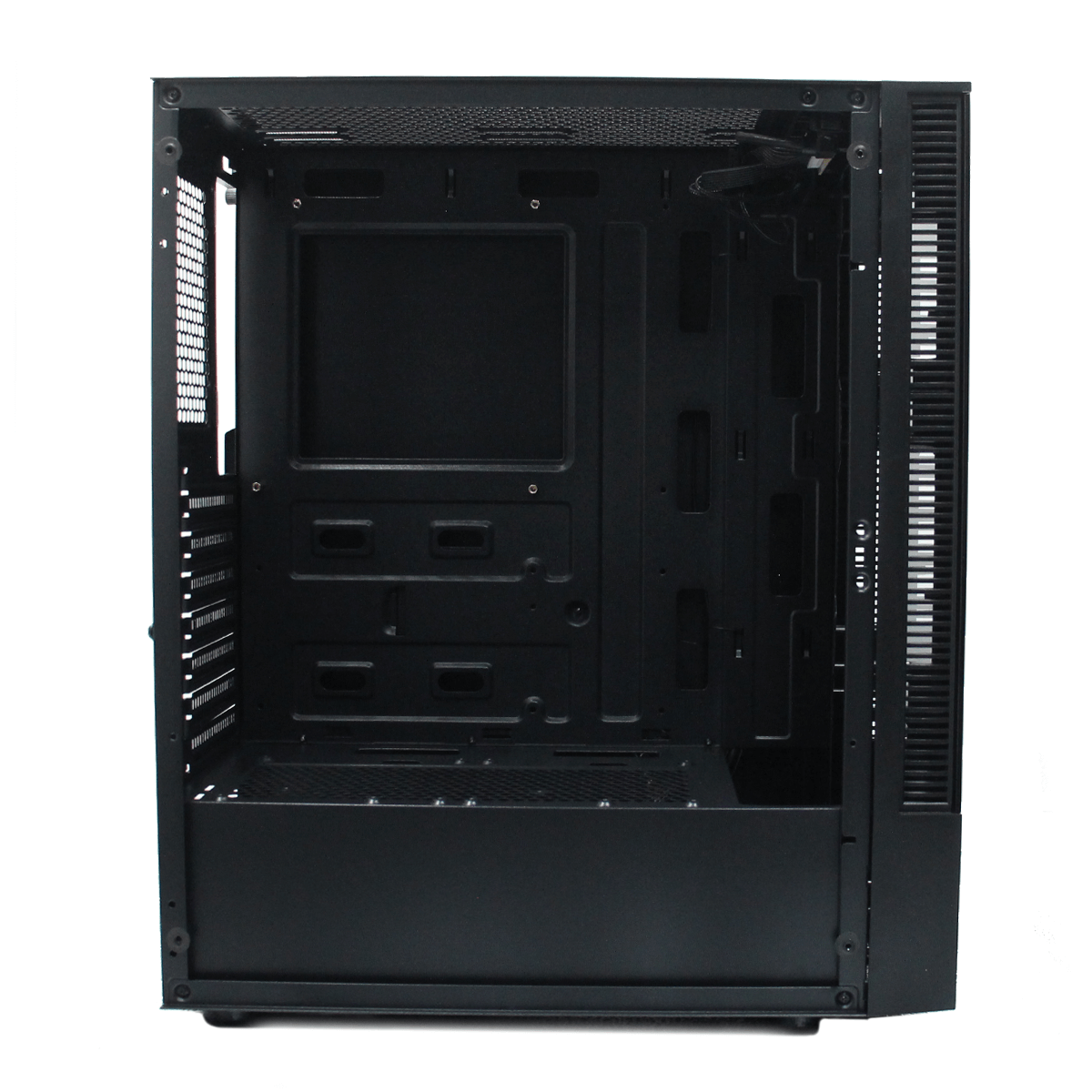 Gabinete Gamer Ninja Goemon, Mid Tower, Vidro Temperado, ATX, Black, Sem Fonte, Sem Fan, T004G