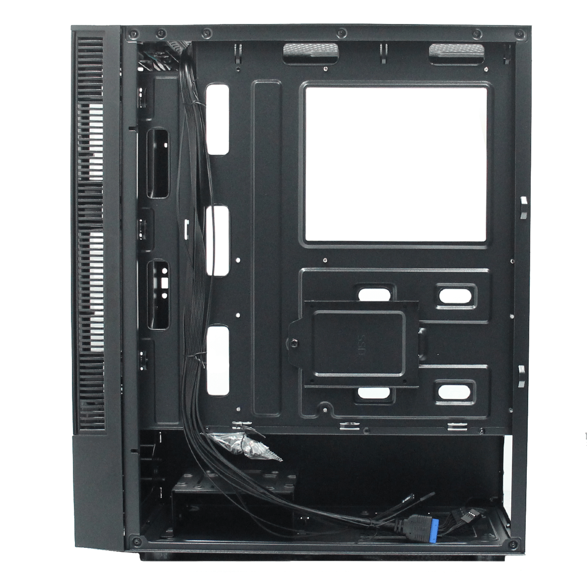 Gabinete Gamer Ninja Goemon, Mid Tower, Vidro Temperado, ATX, Black, Sem Fonte, Sem Fan, T004G