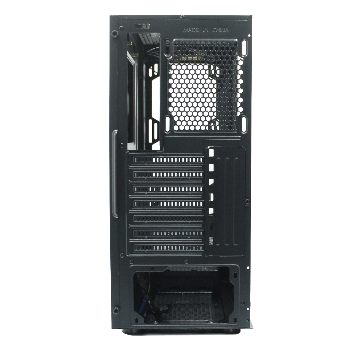 Gabinete Gamer Ninja Goemon, Mid Tower, Vidro Temperado, ATX, Black, Sem Fonte, Sem Fan, T004G