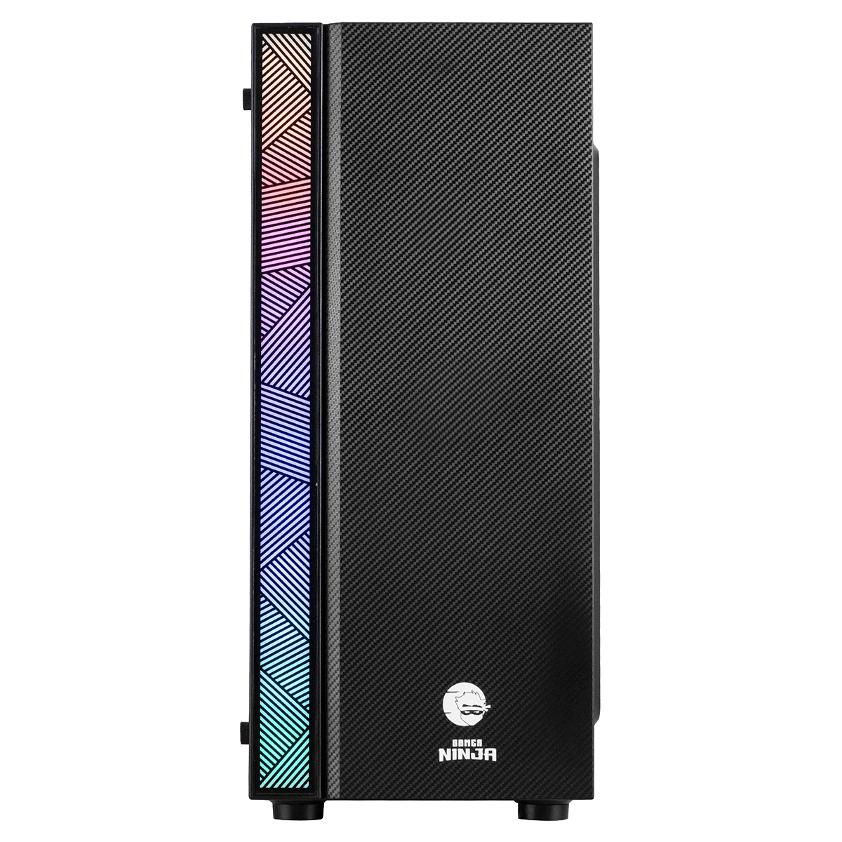 Gabinete Gamer Ninja Hadria, Mid Tower, RGB, ATX, Black, Sem Fonte, Com 1 Fan