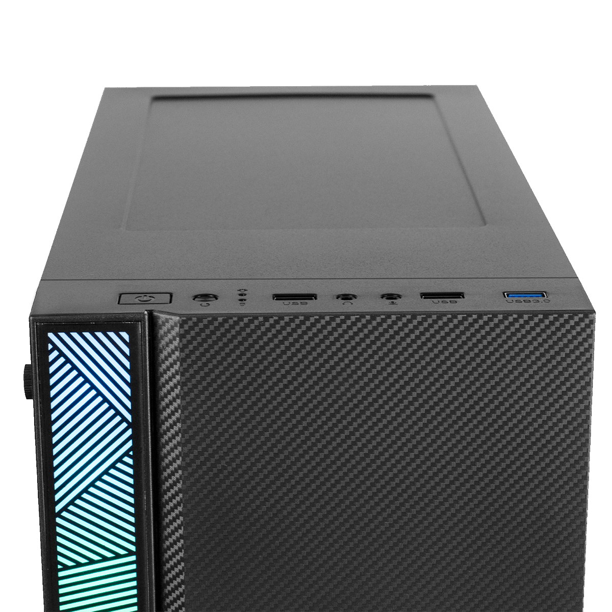 Gabinete Gamer Ninja Hadria, Mid Tower, RGB, ATX, Black, Sem Fonte, Com 1 Fan