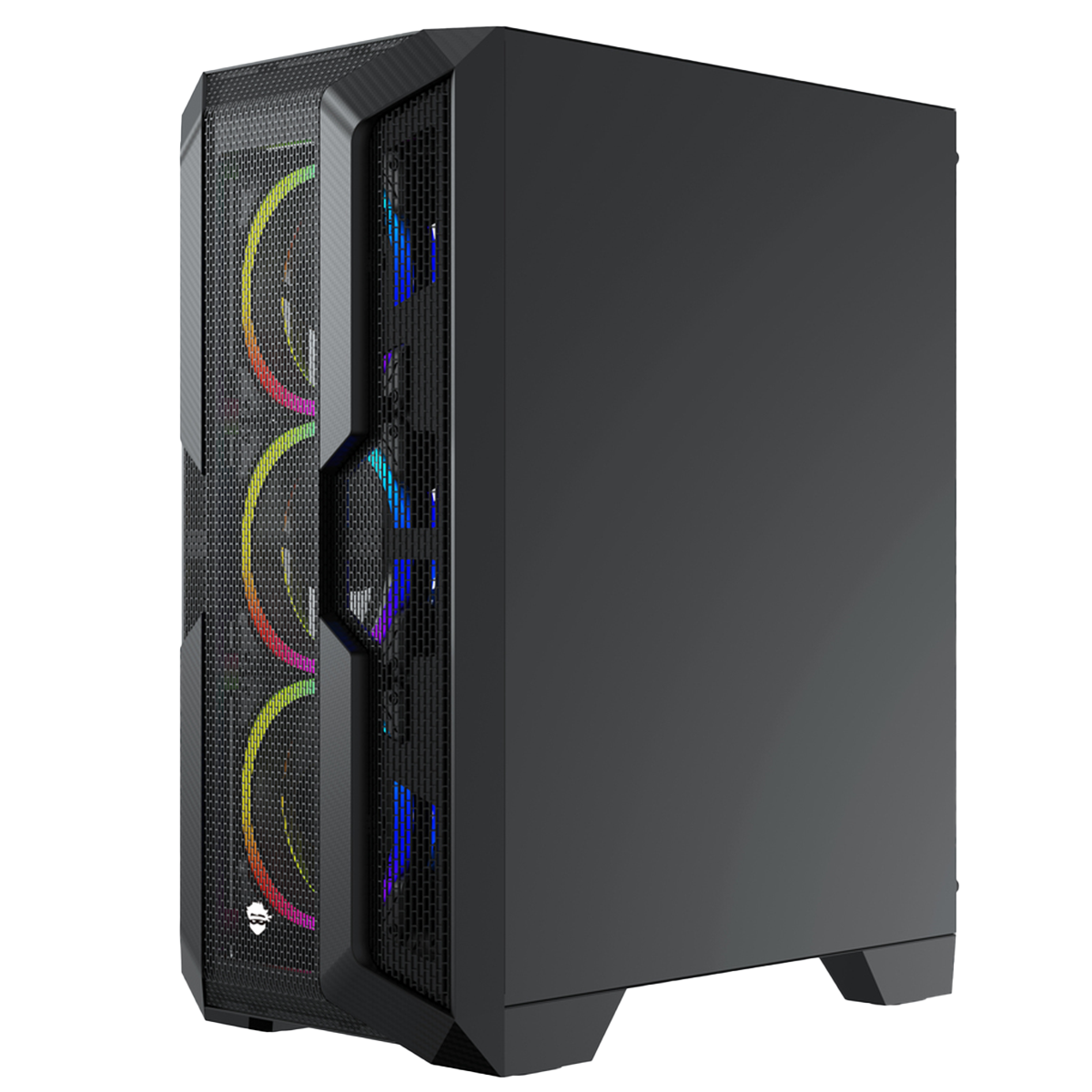 Gabinete Gamer Ninja Kage, RGB, Mid Tower, Vidro Temperado, ATX, Sem Fonte, Com 3 Fans