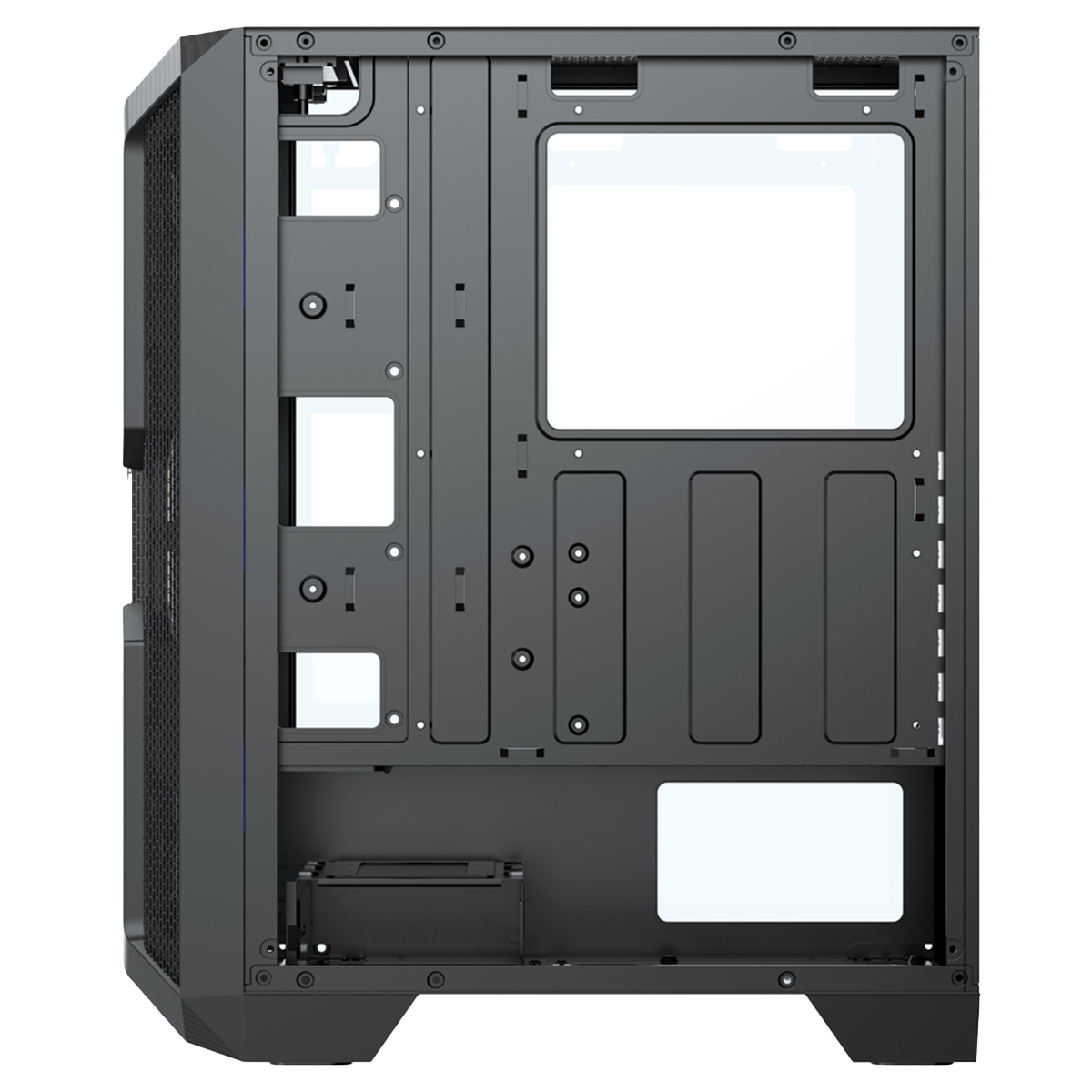 Gabinete Gamer Ninja Kage, RGB, Mid Tower, Vidro Temperado, ATX, Sem Fonte, Com 3 Fans