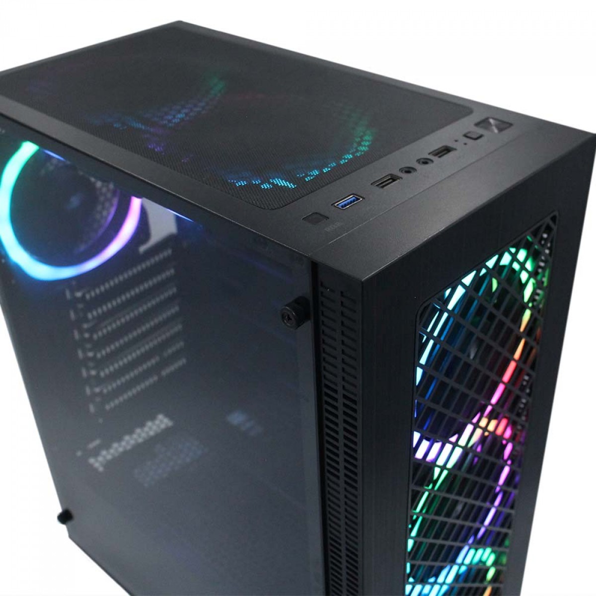 Gabinete Gamer Ninja Kido, Mid Tower, Vidro Temperado, ATX, Black, Sem Fonte, Sem Fan, G-GN-003M
