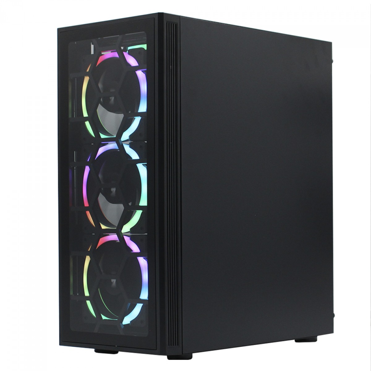 Gabinete Gamer Ninja Kotaro, Mid Tower, Vidro Temperado, ATX, Black, Sem Fonte, Sem Fan, T005G