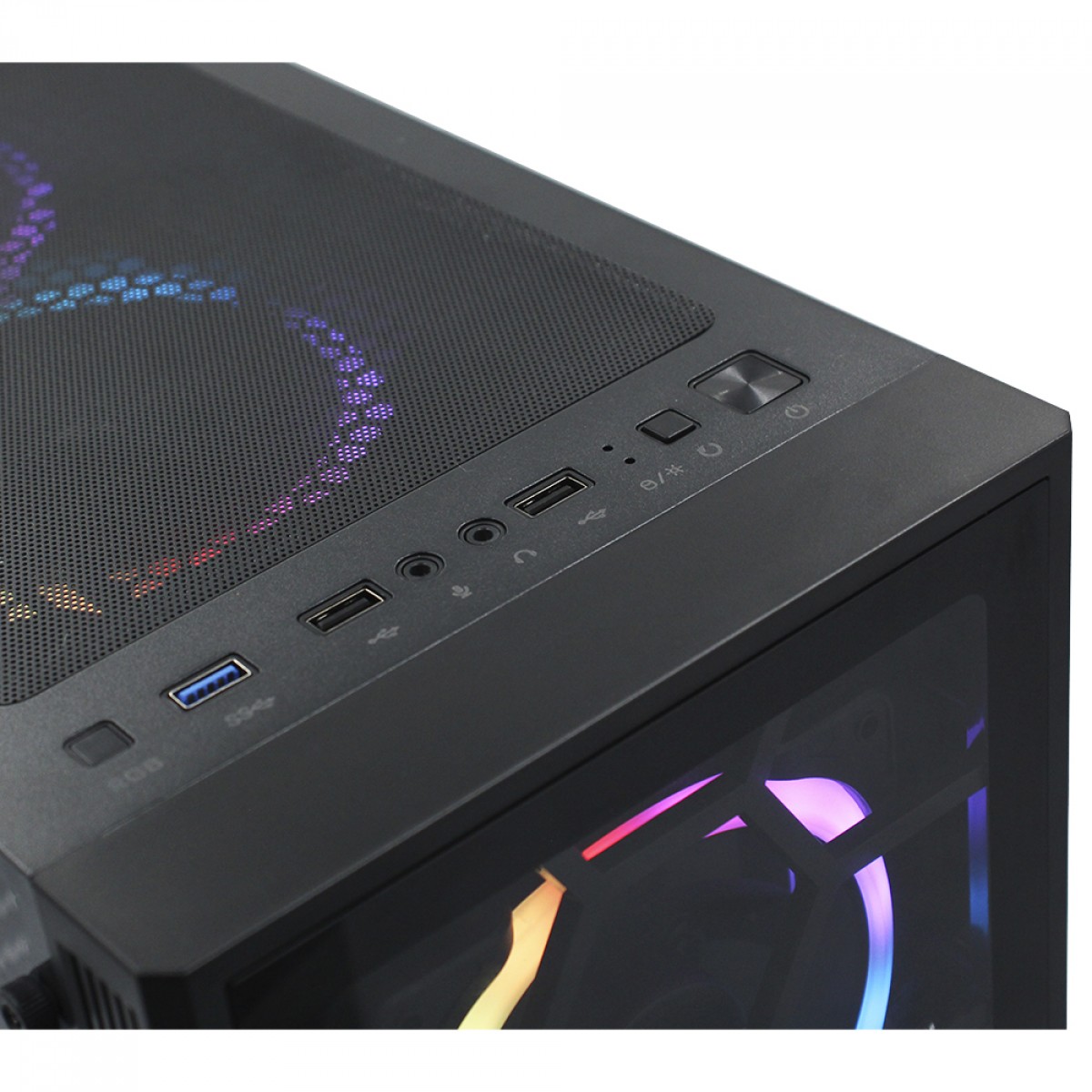 Gabinete Gamer Ninja Kotaro, Mid Tower, Vidro Temperado, ATX, Black, Sem Fonte, Sem Fan, T005G