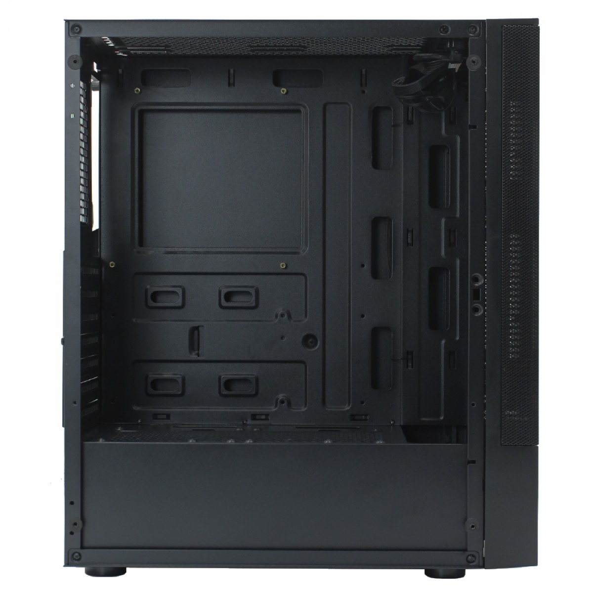 Gabinete Gamer Ninja Kotaro, Mid Tower, Vidro Temperado, ATX, Black, Sem Fonte, Sem Fan, T005G