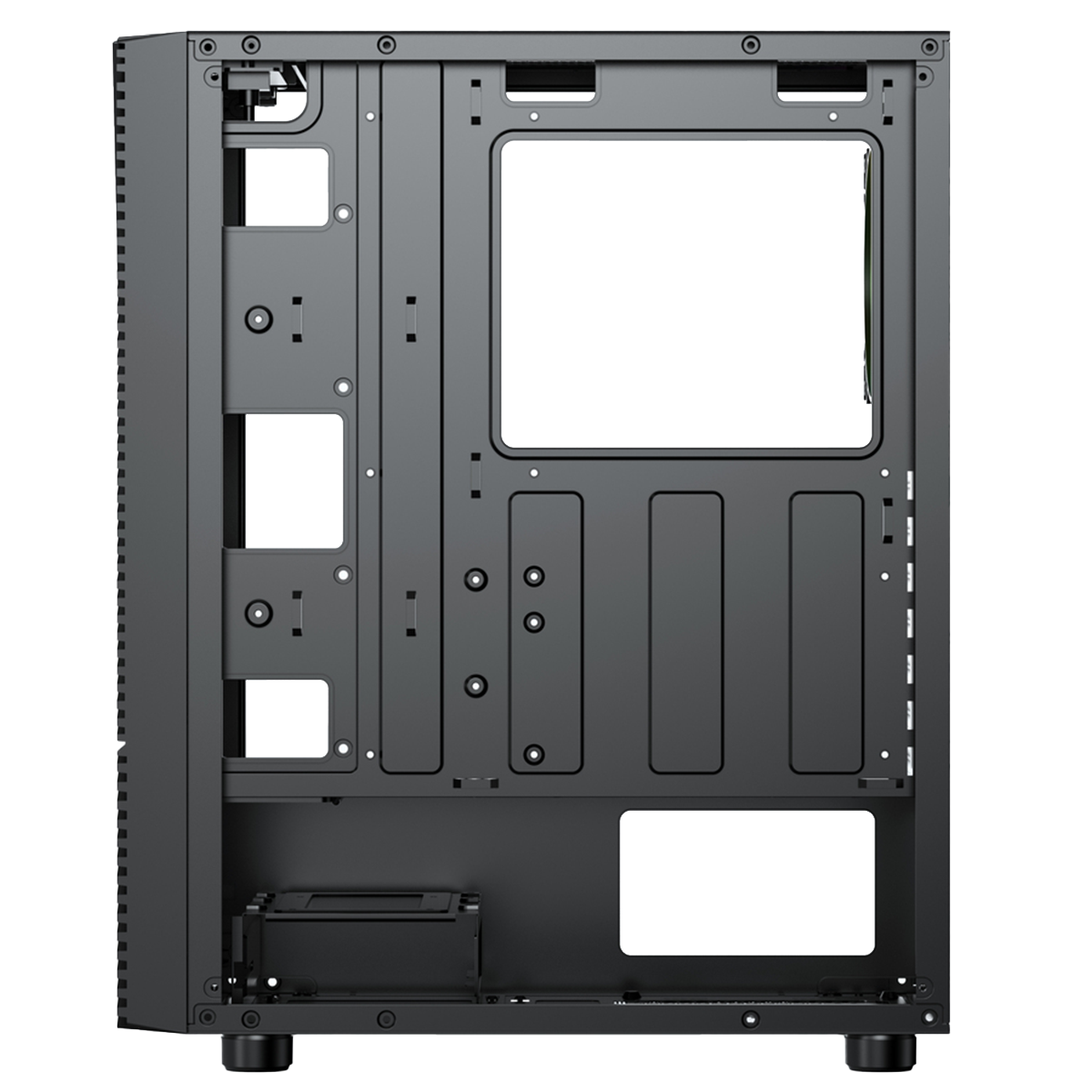 Gabinete Gamer Ninja Light, RGB, Mid Tower, Vidro Temperado, ATX, Sem Fonte, Com 1 Fan