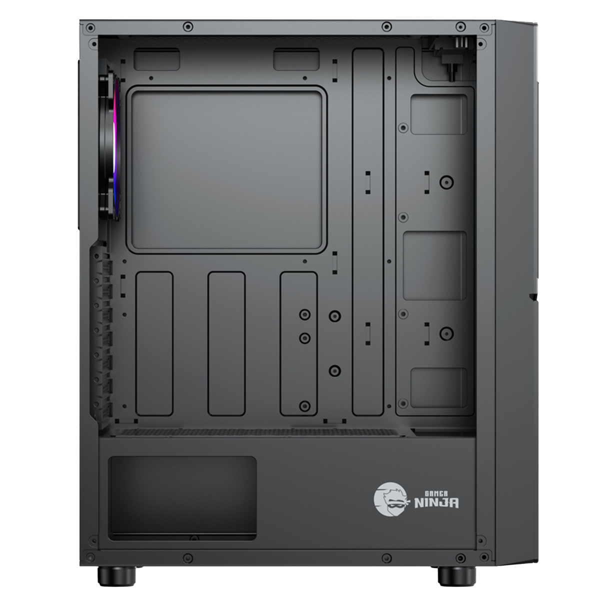Gabinete Gamer Ninja Light, RGB, Mid Tower, Vidro Temperado, ATX, Sem Fonte, Com 1 Fan