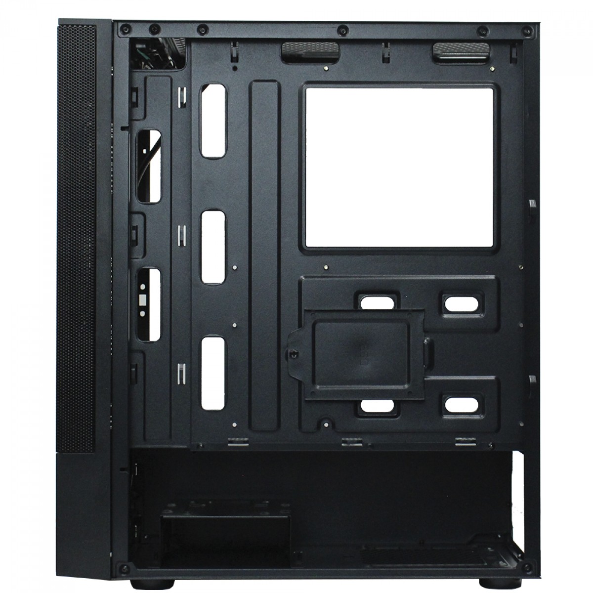 Gabinete Gamer Ninja Nagato, Mid Tower, Vidro Temperado, ATX, Black, Sem Fonte, Sem Fan, T005M