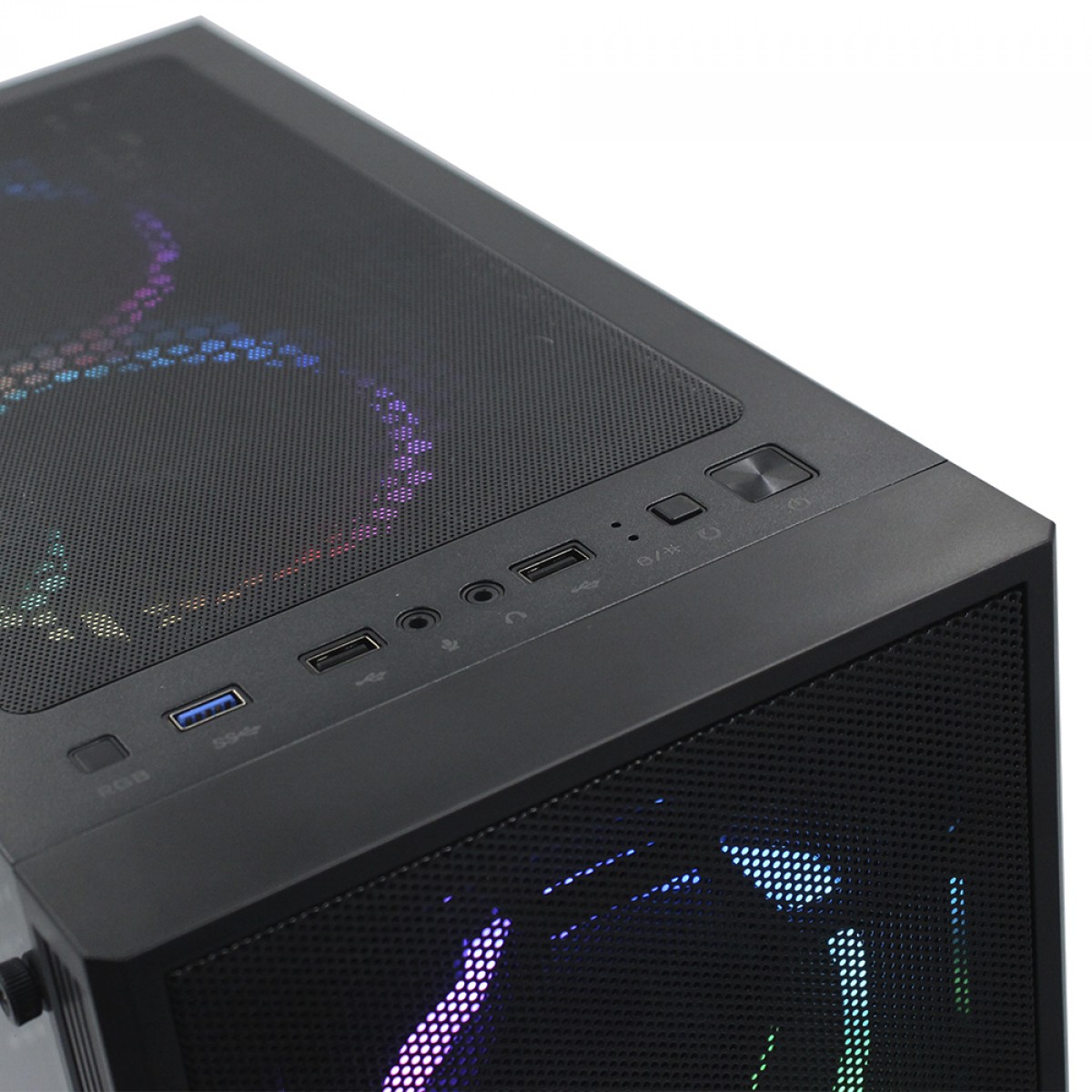 Gabinete Gamer Ninja Nagato, Mid Tower, Vidro Temperado, ATX, Black, Sem Fonte, Sem Fan, T005M