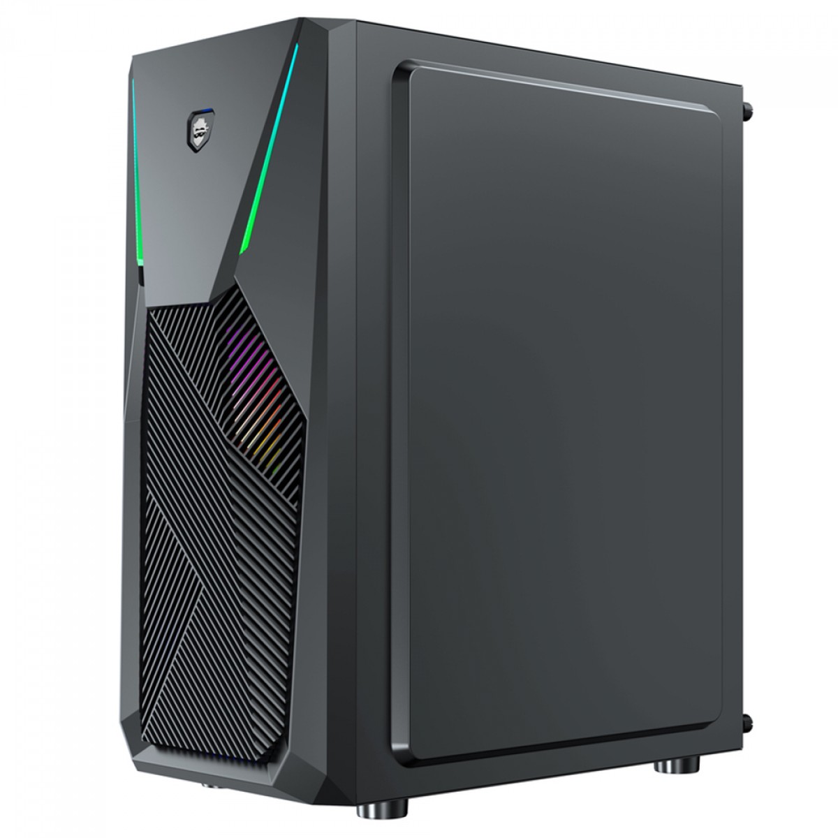 Gabinete Gamer Ninja Prime, RGB, Mid Tower, Vidro Temperado, ATX, Sem Fonte, Com 3 Fans