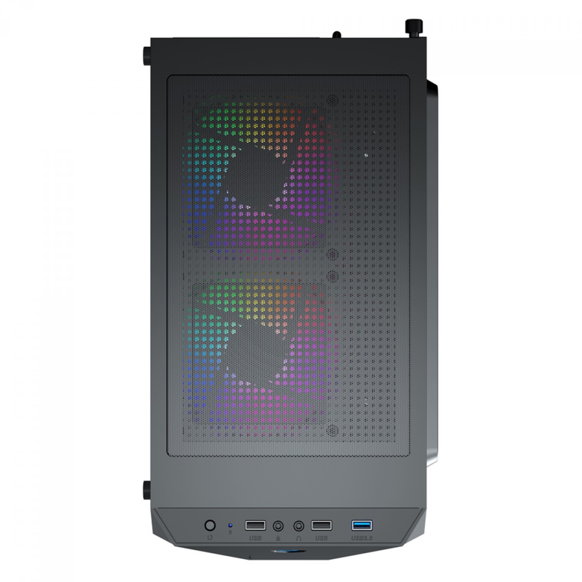 Gabinete Gamer Ninja Prime, RGB, Mid Tower, Vidro Temperado, ATX, Sem Fonte, Com 3 Fans